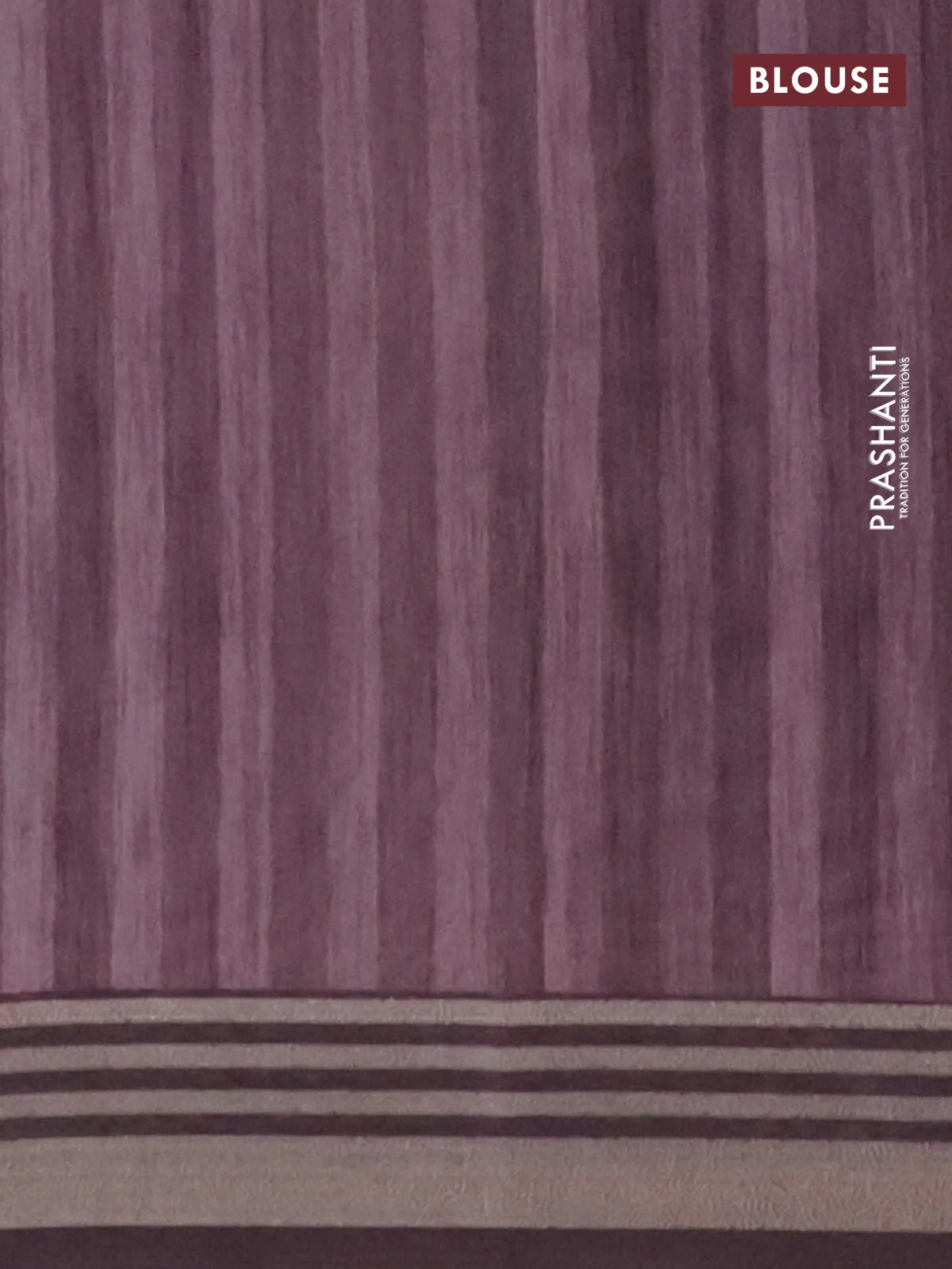 Semi tussar saree jamun shade and grey with allover prints and zari woven border - Image 4