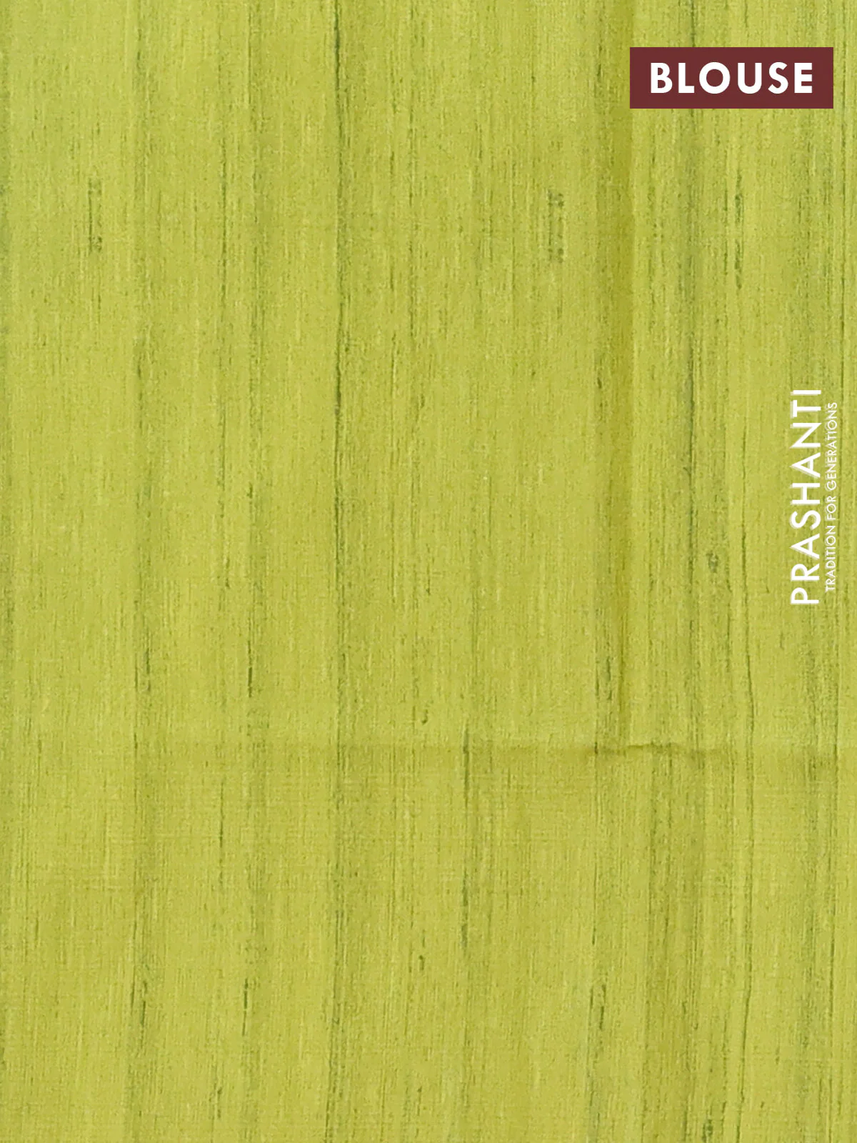 Semi tussar saree lime green and beige with butta prints and madhubani printed pallu & border - Image 4