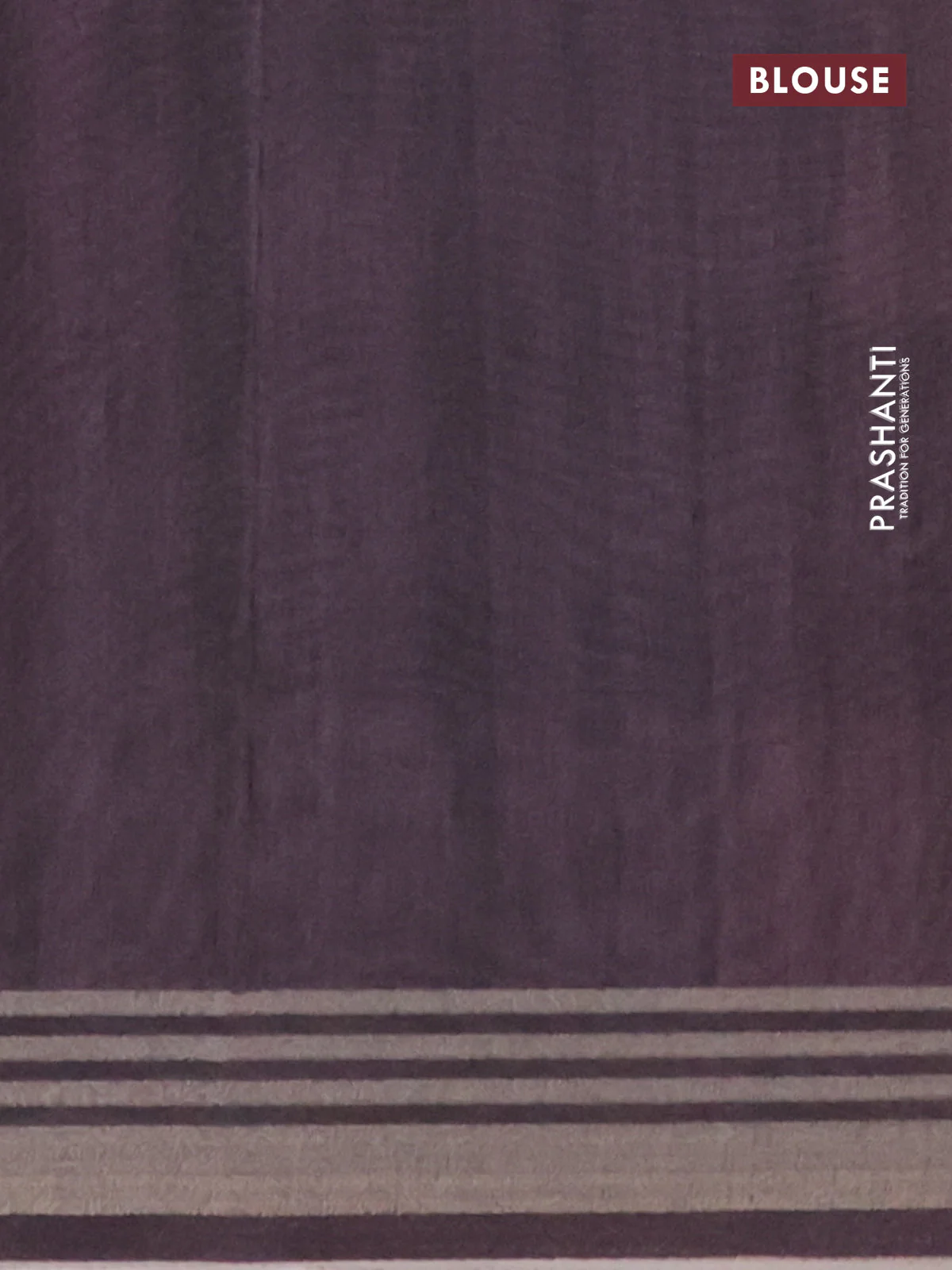Semi tussar saree multicolour and jamun shade with allover prints and zari woven border - Image 4