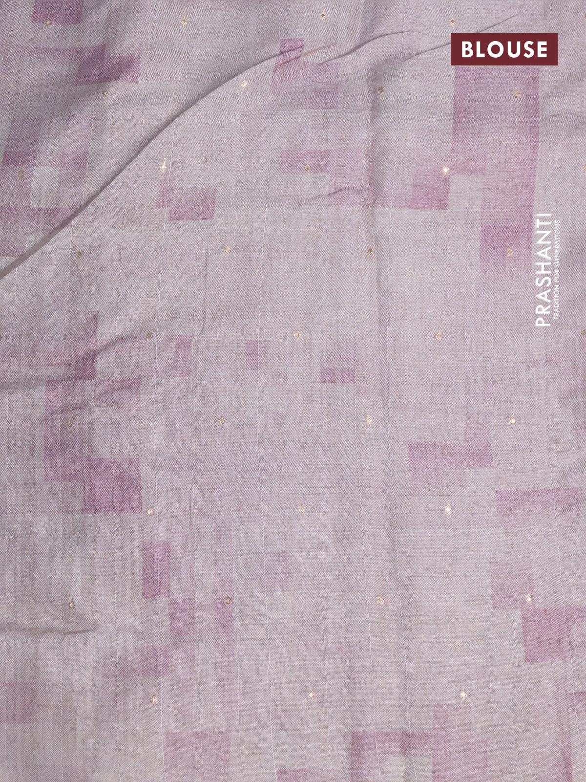 Semi tussar saree pastel shade with allover geometric prints and embroidery cut work border - Image 4