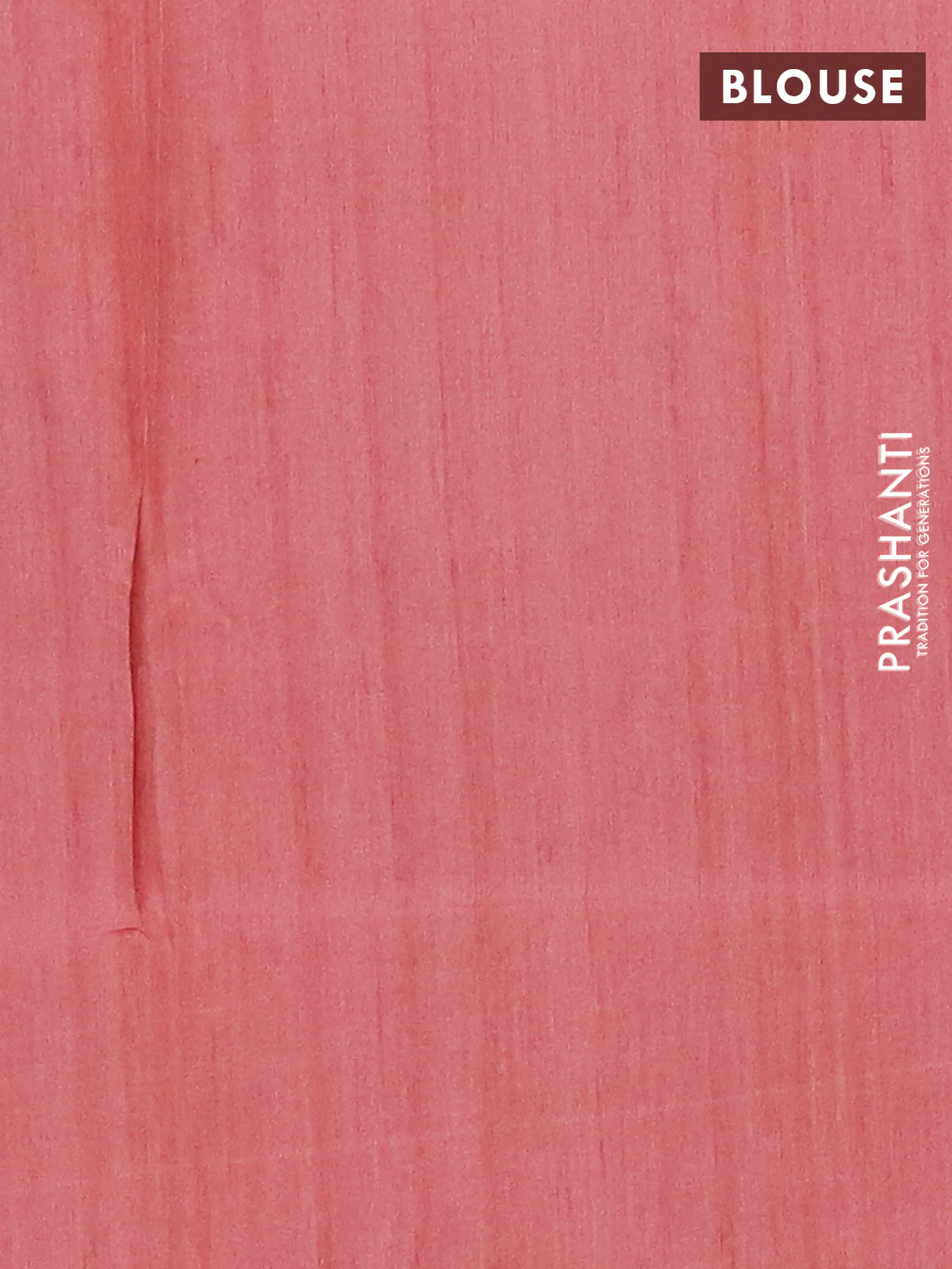 Semi tussar saree peach pink and beige with allover butta prints and madhubani printed pallu & border - Image 4