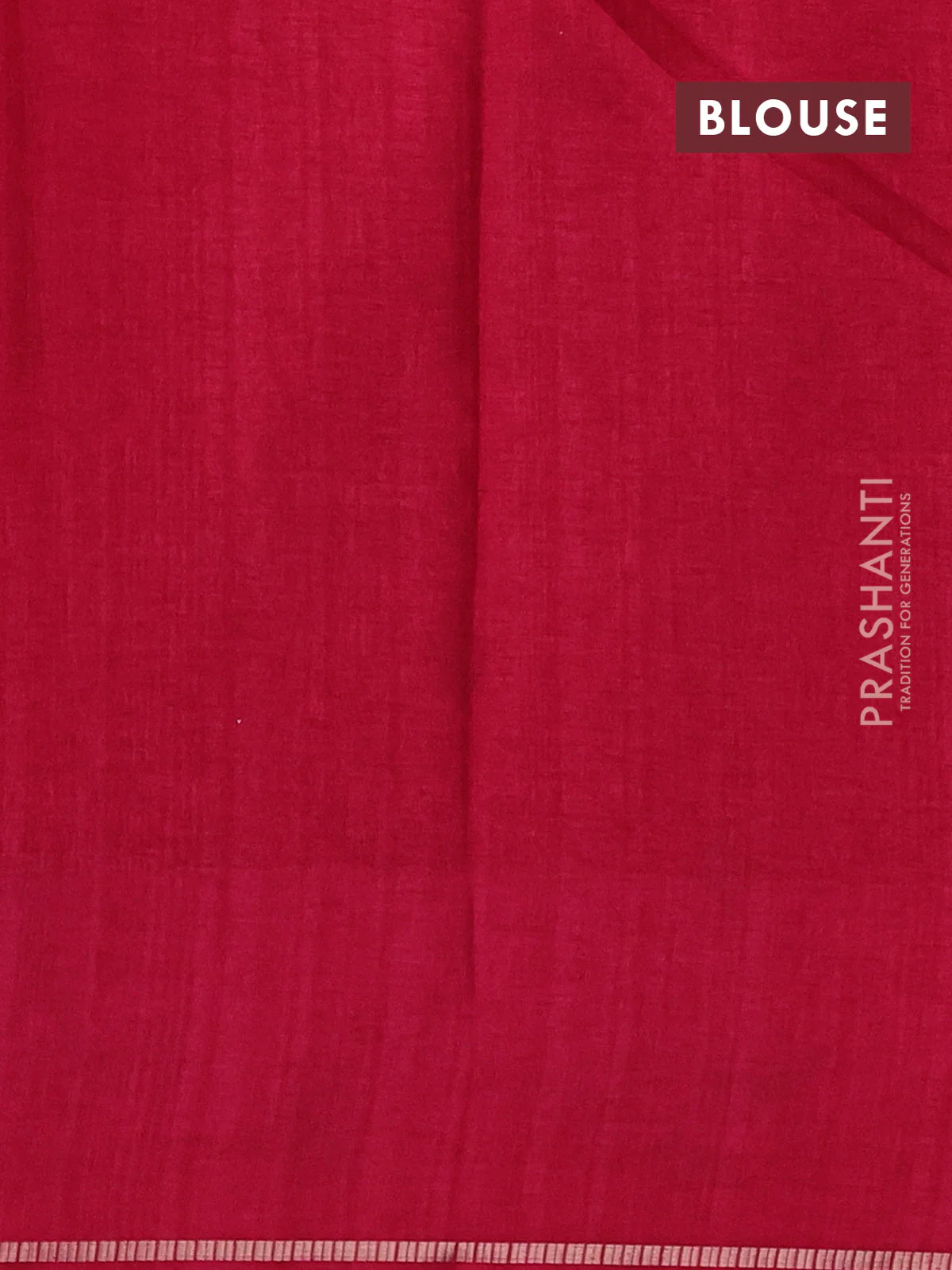 Semi tussar saree pink with allover zari checked pattern and embroidery border - Image 3