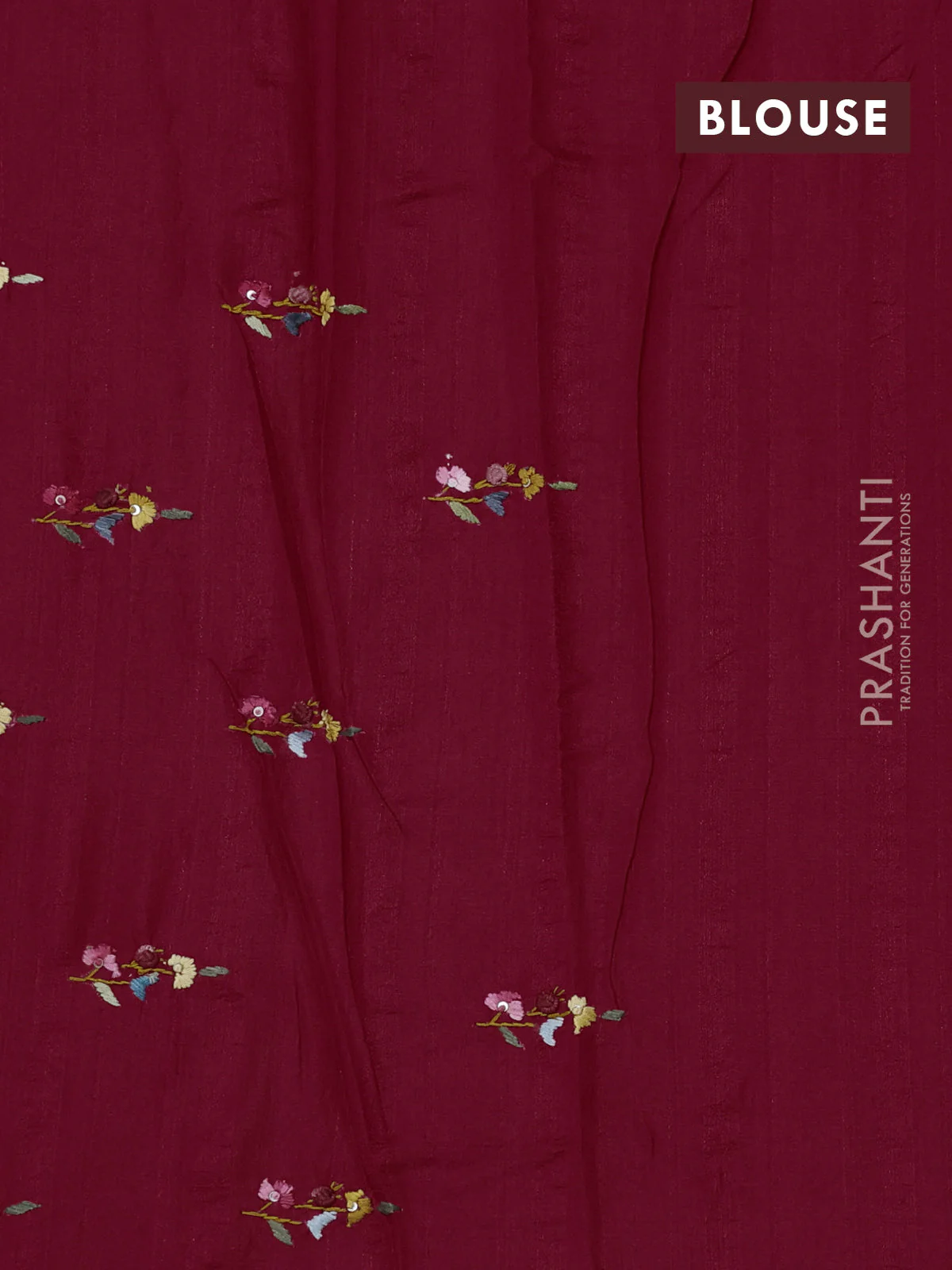 Semi tussar saree pink with embroided buttas and embroidery pallu - Image 3