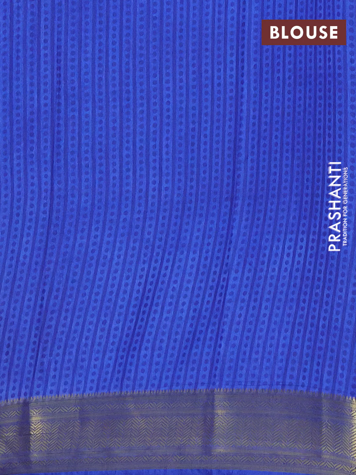 Semi tussar saree purple and blue with allover ikat prints and zari woven border - Image 4
