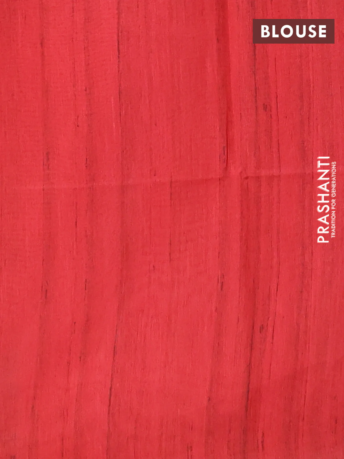 Semi tussar saree red and beige with butta prints and madhubani printed pallu & border - Image 4