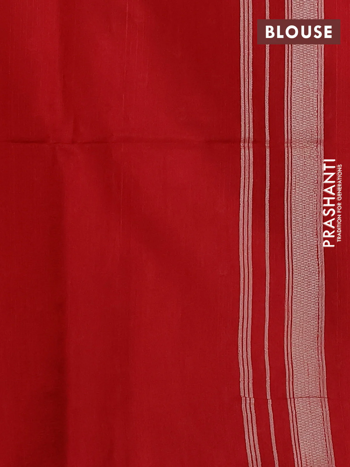 Semi tussar saree red with allover polka dot weaves and patola weaving pallu - Image 3