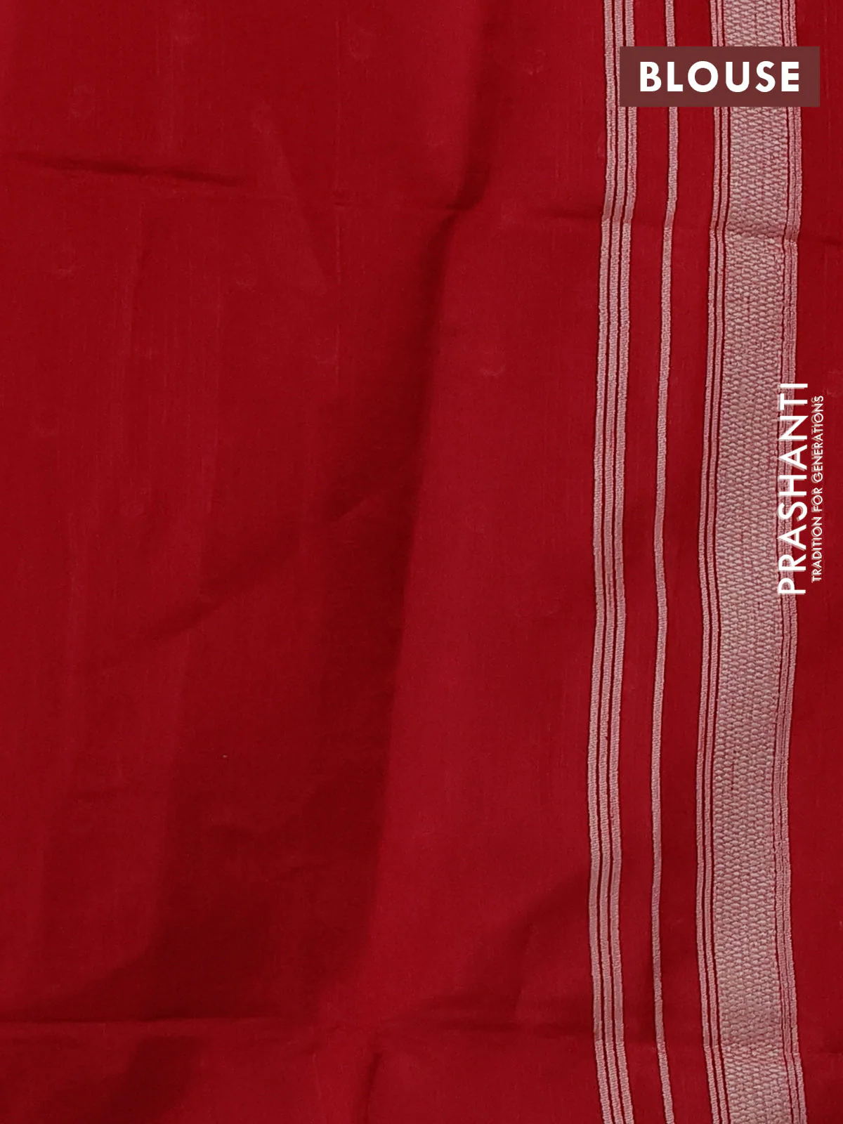 Semi tussar saree red with allover polka dot weaves and patola weaving pallu - Image 3