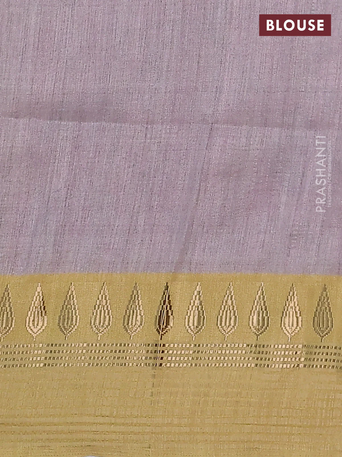 Semi tussar saree rustic orange and dark mustard with allover kalamkari prints and zari woven border - Image 4