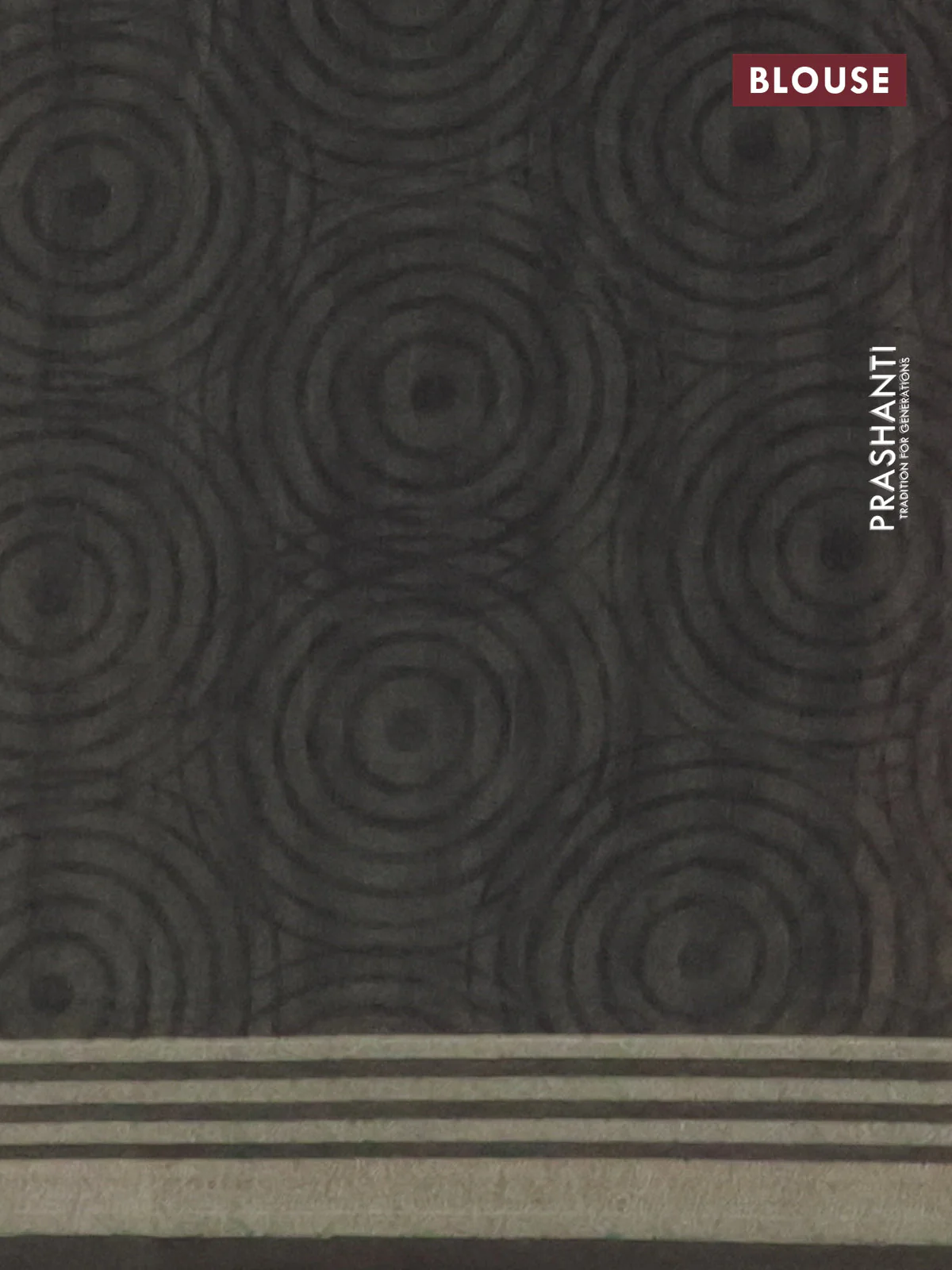 Semi tussar saree sap green and beige with allover geometric prints and zari woven border - Image 4