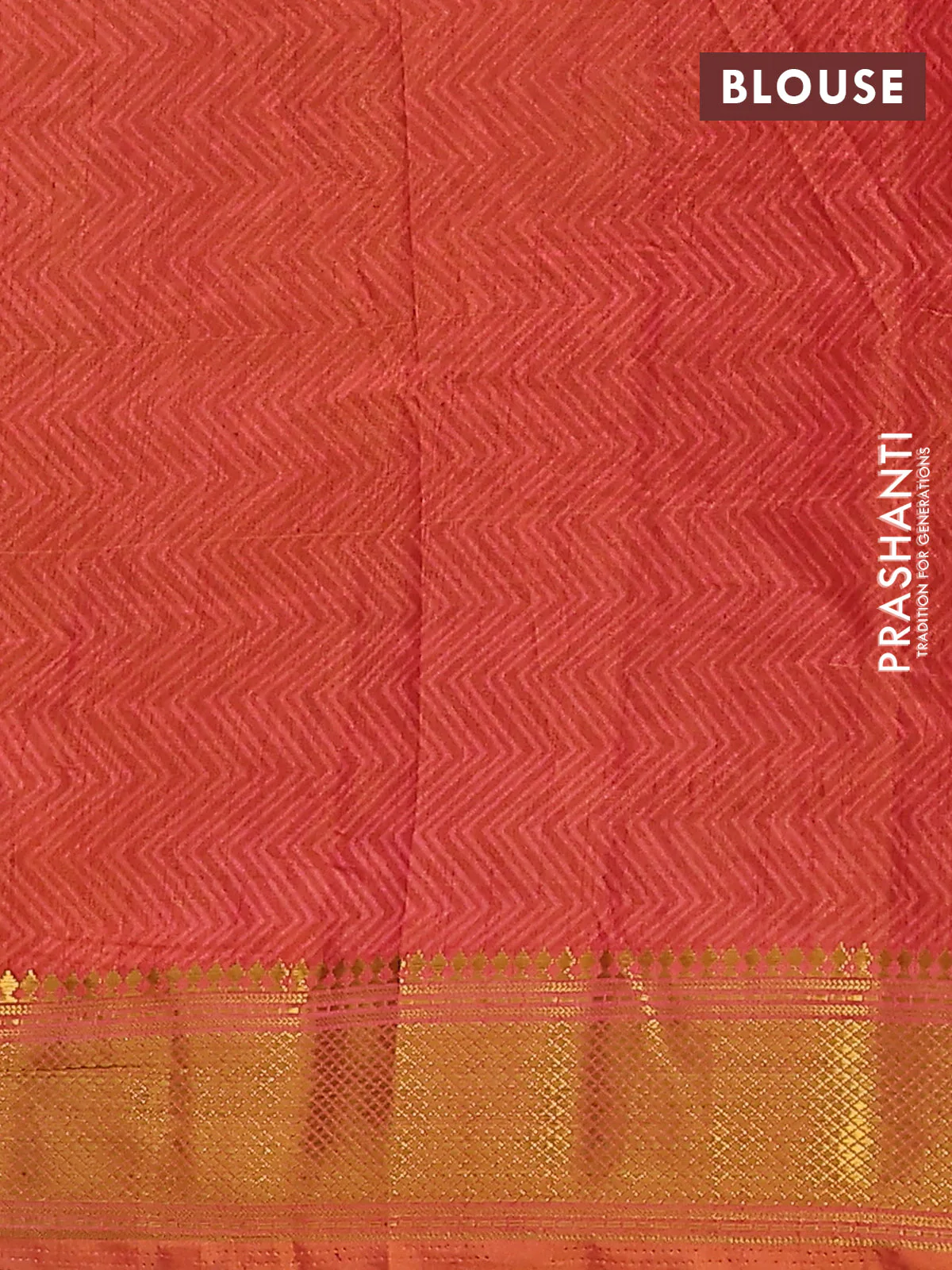 Semi tussar saree sap green and rust shade with allover ikat prints and zari woven border - Image 4