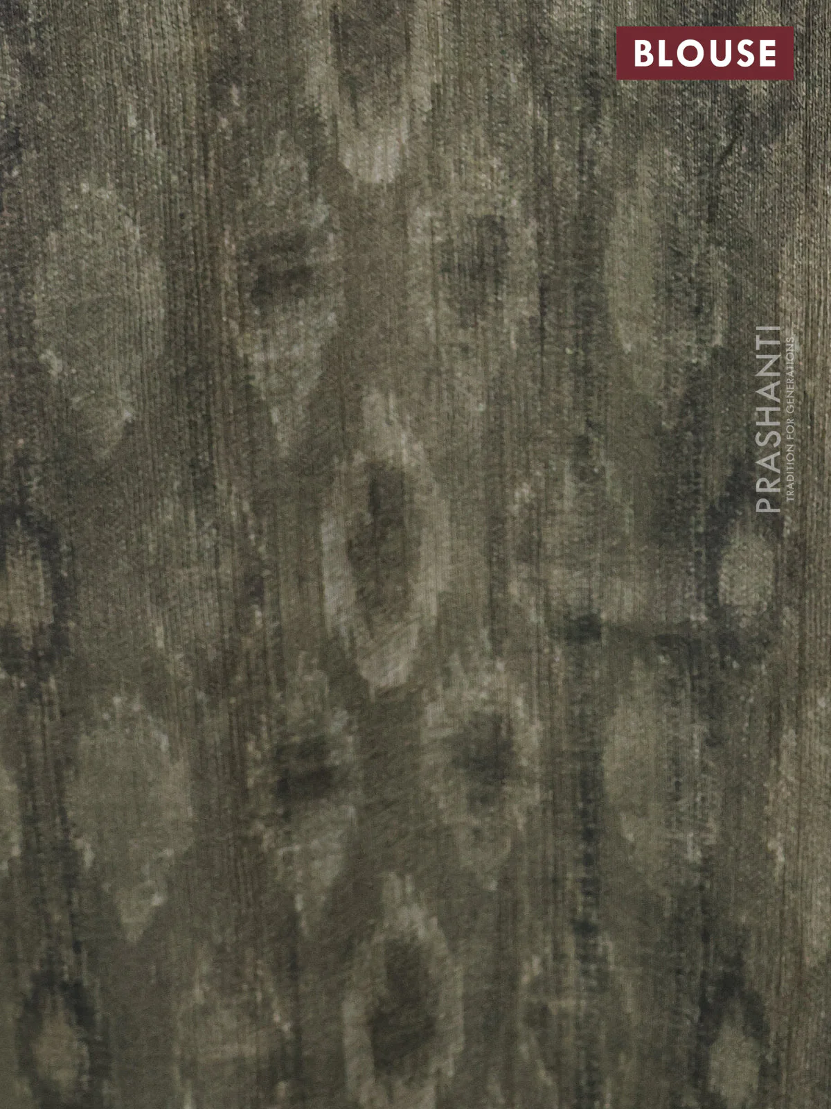 Semi tussar saree sap green shade with floral prints and simple zari border - Image 4