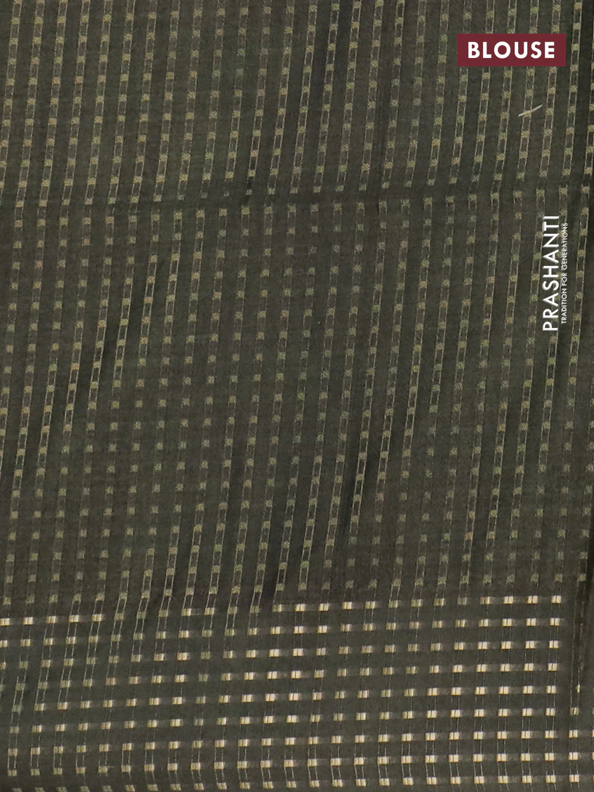 Semi tussar saree sap green with floral prints and zari woven pallu - Image 4