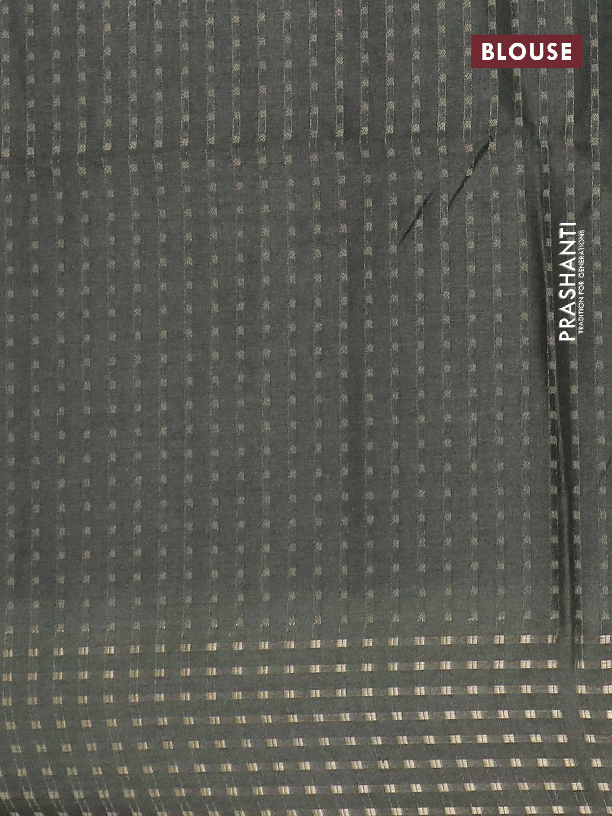 Semi tussar saree sap green with floral prints and zari woven pallu - Image 4