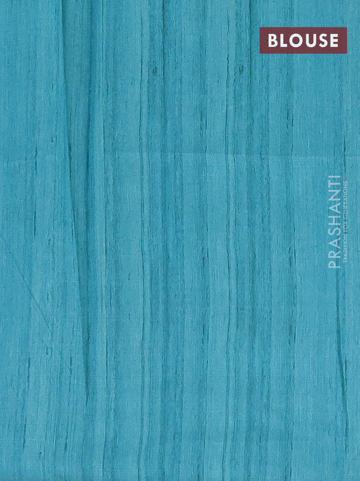 Semi tussar saree teal blue and beige with bandhini butta prints and mandhubani printed pallu - Image 4
