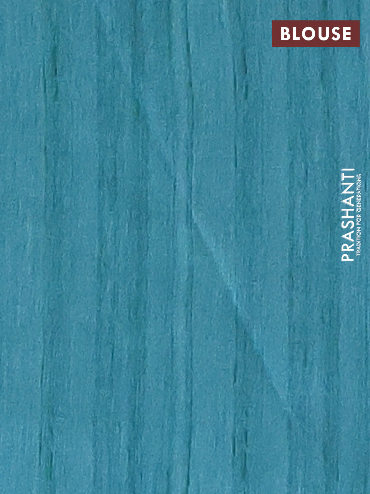 Semi tussar saree teal blue and beige with polka dot prints and madhubani printed pallu - Image 4