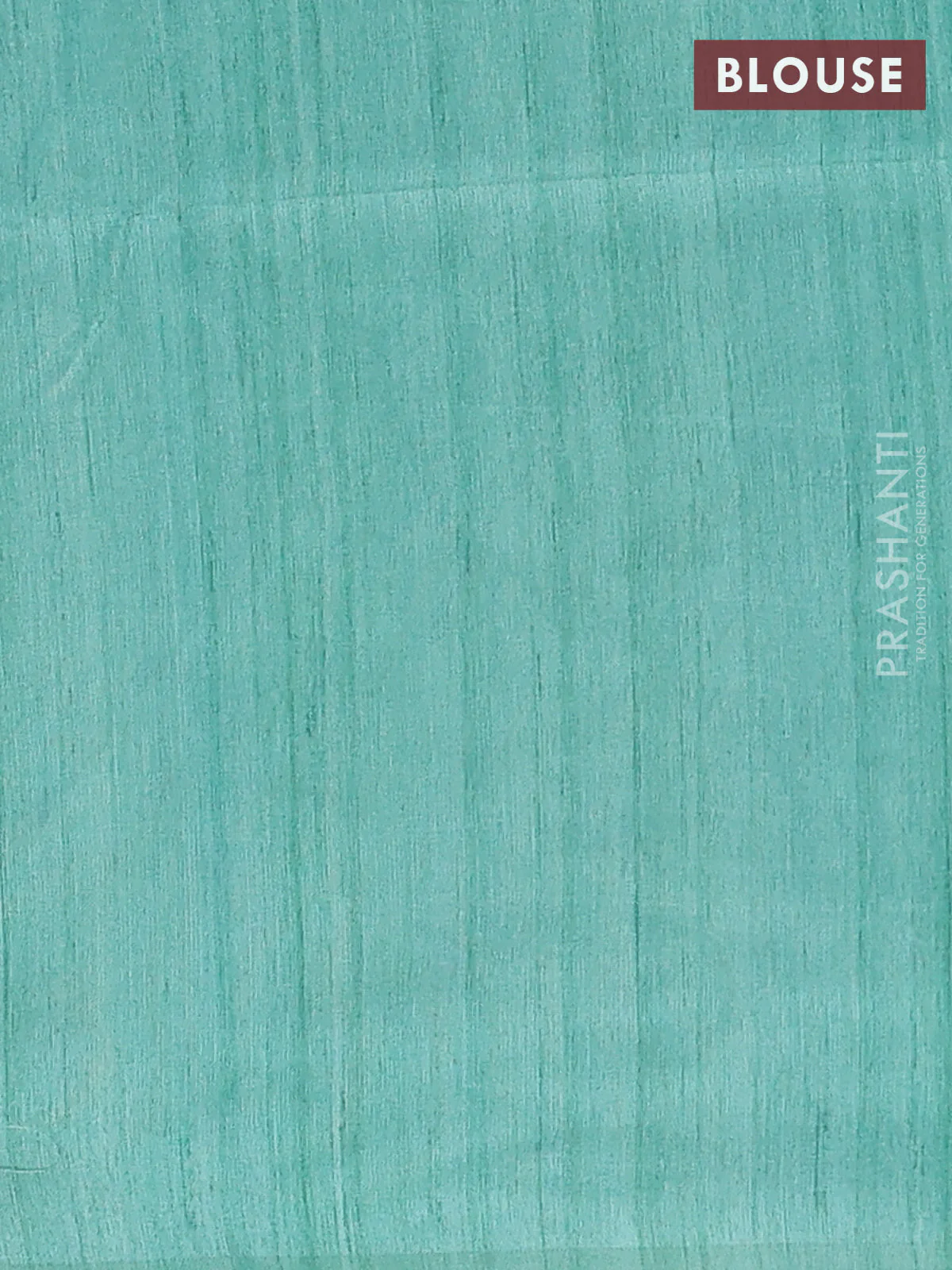 Semi tussar saree teal green and beige with allover butta prints and madhubani printed pallu & border - Image 4