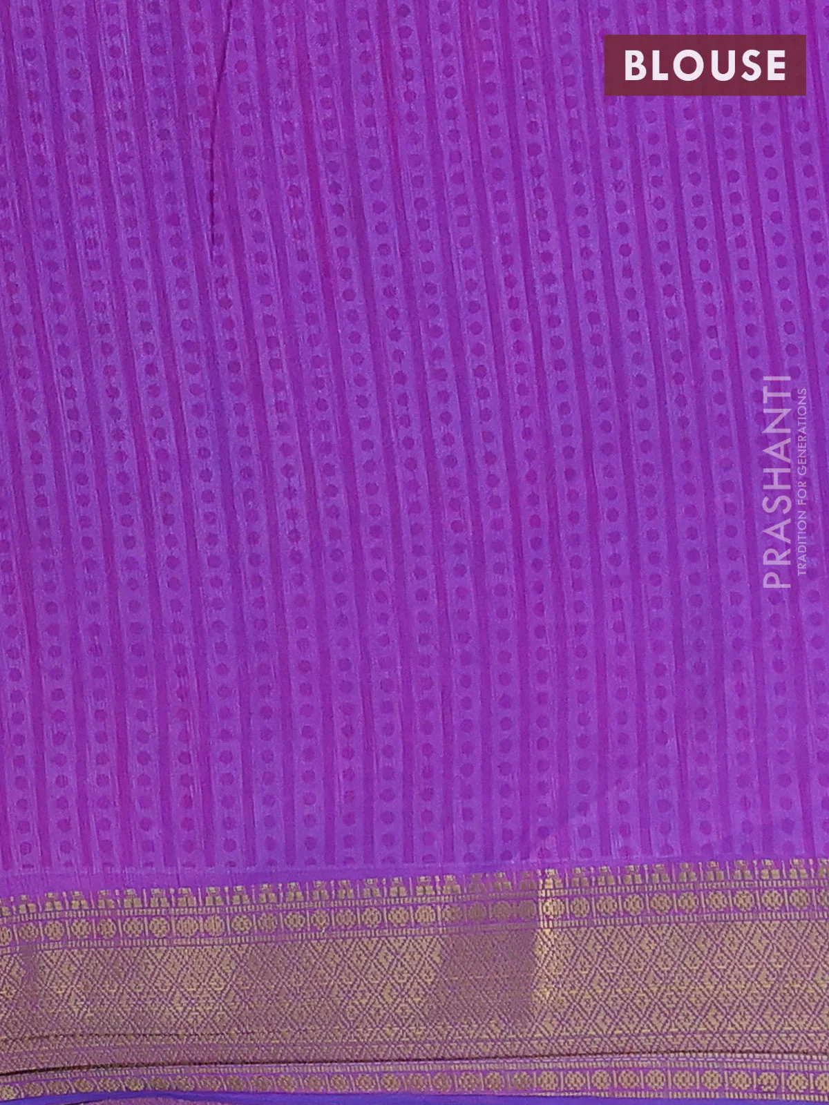 Semi tussar saree teal green and purple with allover ikat prints and zari woven border - Image 4