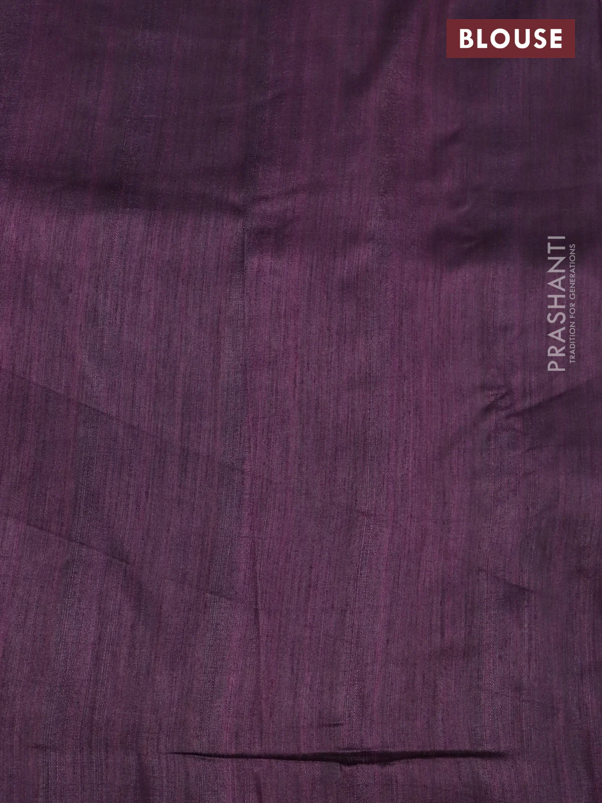 Semi tussar saree wine shade with allover mirror work and printed border - Image 4