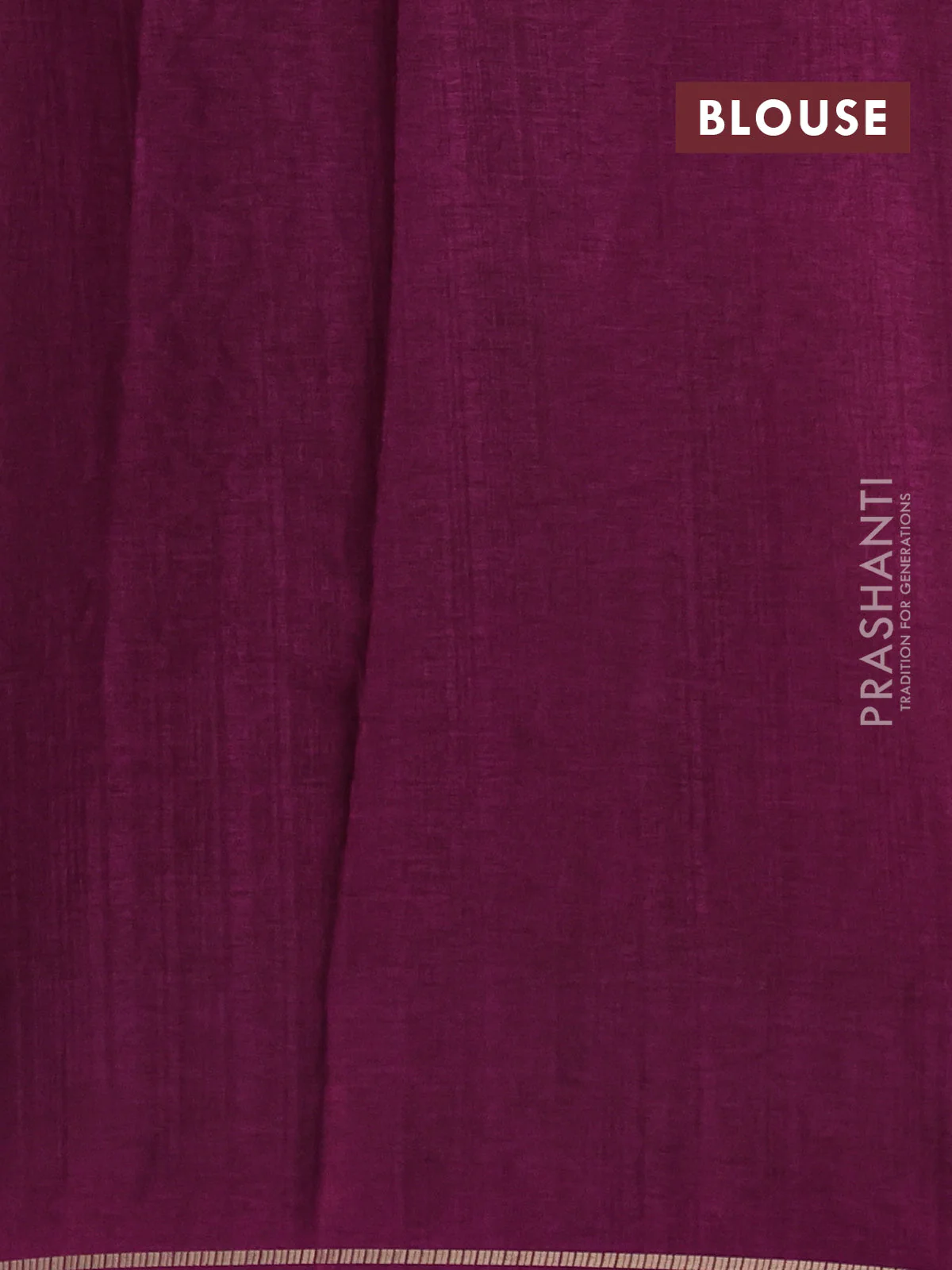 Semi tussar saree wine shade with allover zari checked pattern and embroidery border - Image 3