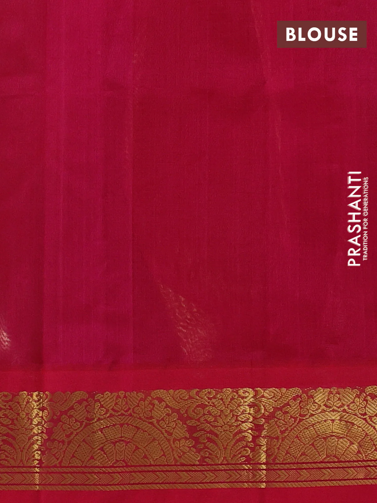 Silk cotton saree beige and pink with plain body and zari woven korvai border - Image 3