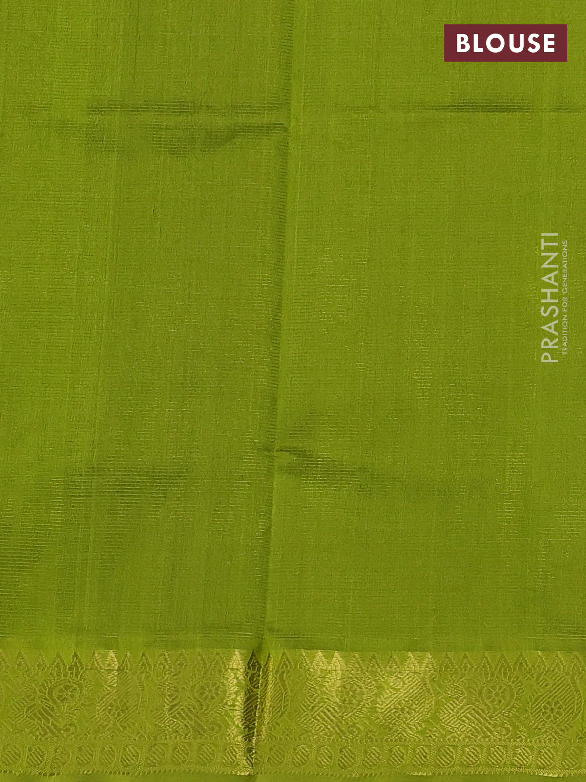 Silk cotton saree black and lime green with allover vairosi pattern and annam zari woven border - Image 3