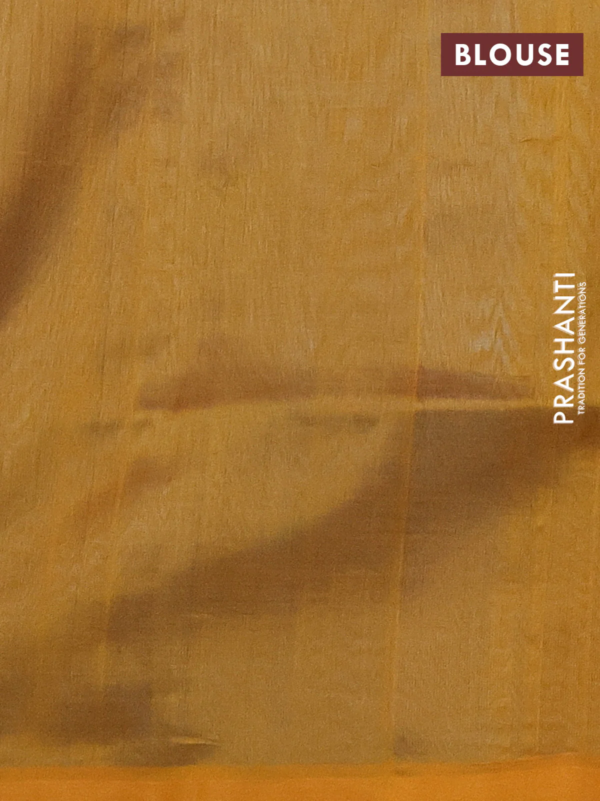 Silk cotton saree blue and dark mustard with zari woven buttas and temple design zari woven butta border - Image 3