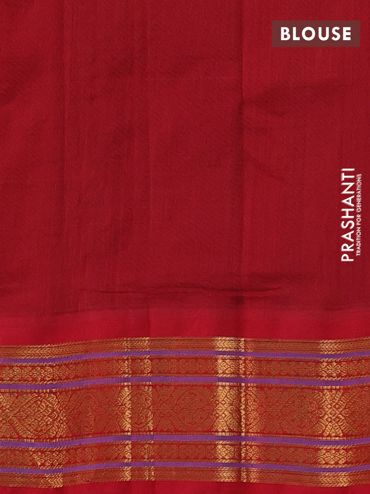 Silk cotton saree bottle green and red with allover zari checks & buttas and zari woven korvai border - Image 3