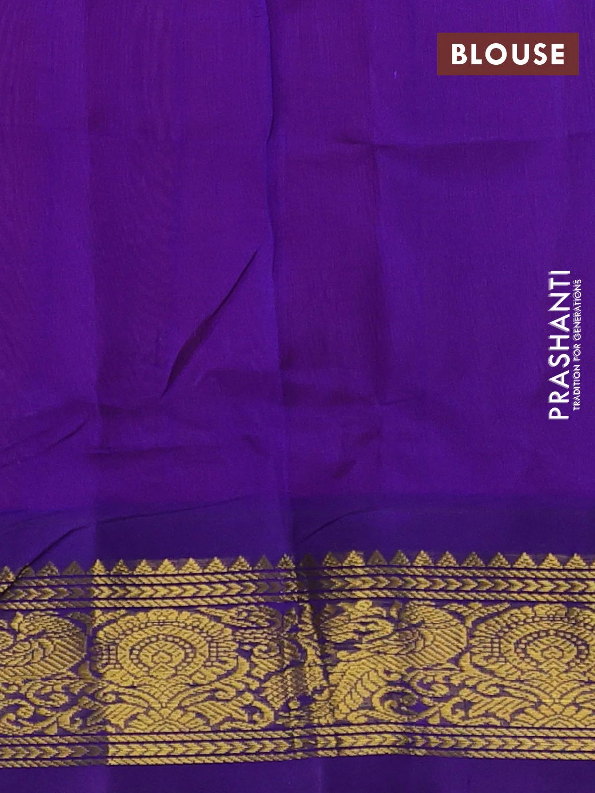 Silk cotton saree candy pink and blue with plain body and zari woven korvai border - Image 3