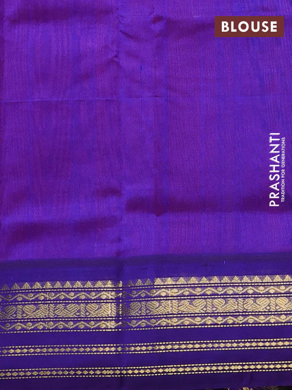 Silk cotton saree candy pink and blue with zari woven peacock buttas and zari woven korvai border - Image 3
