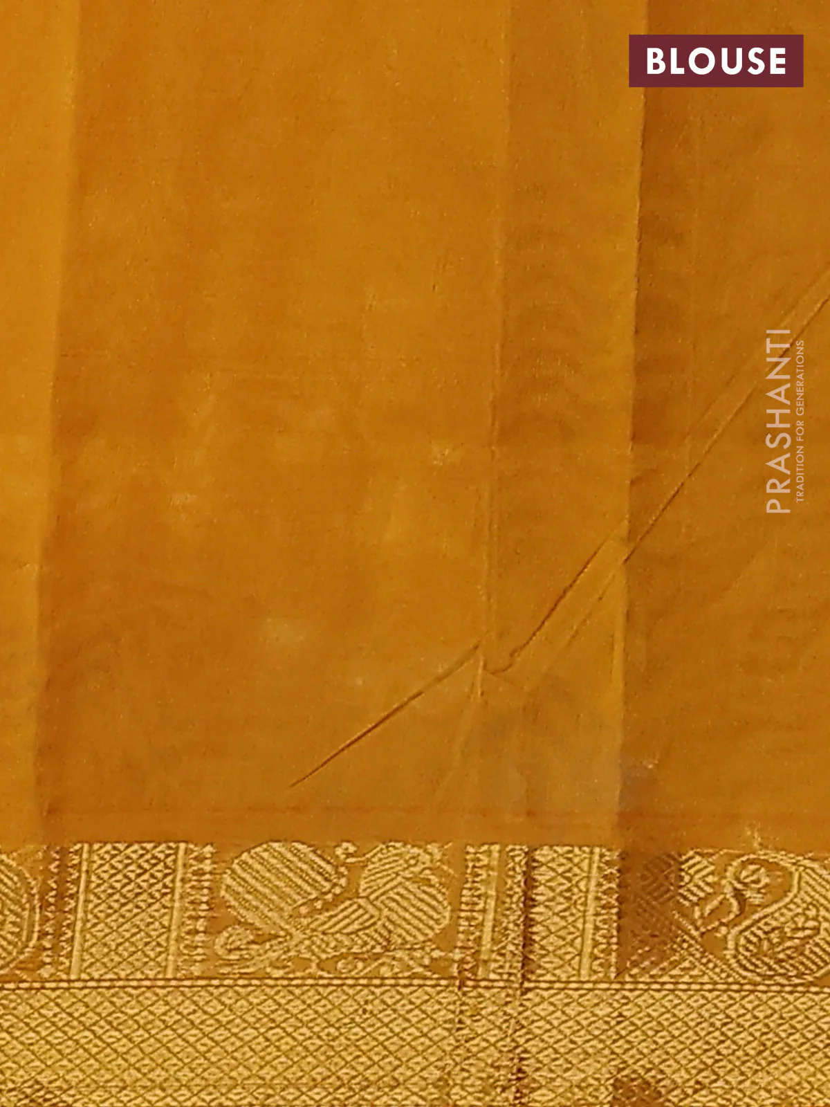 Silk Cotton saree cs ble and mustard yellow with plain body and zari woven border - Image 3