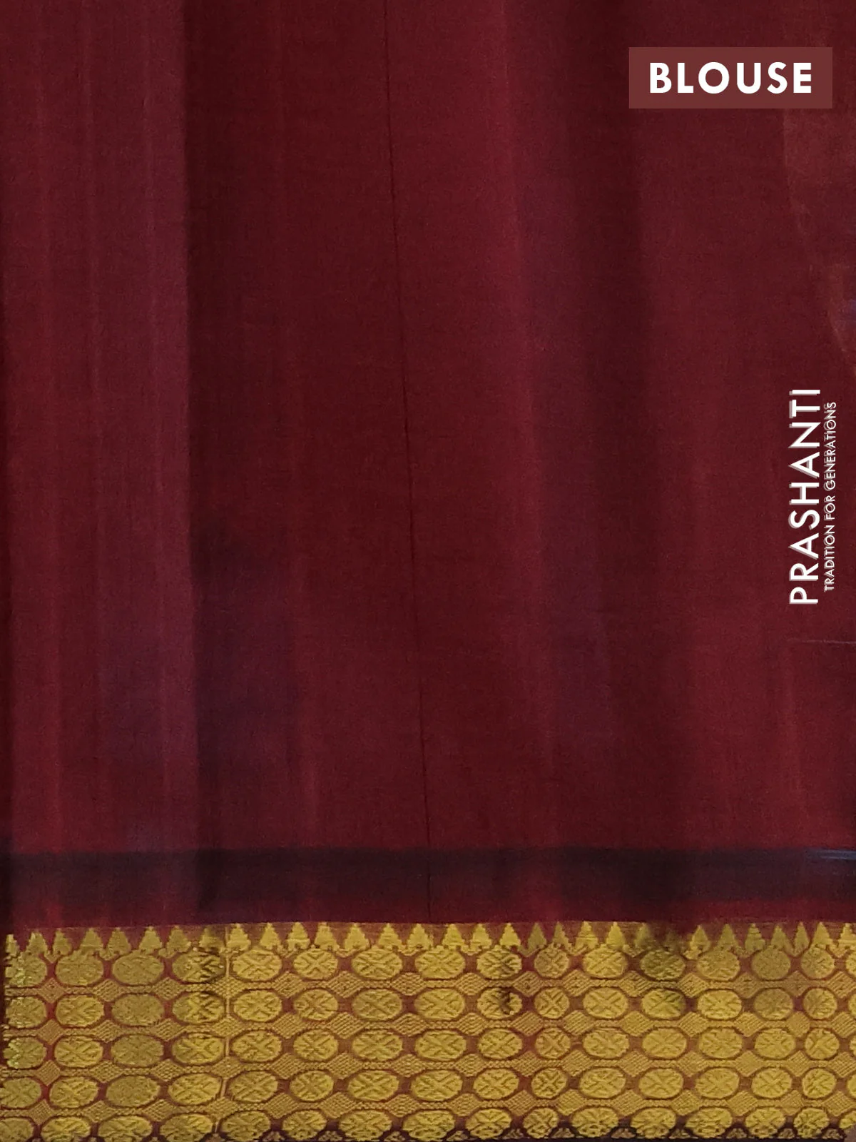 Silk cotton saree cs blue and maroon with allover paalum pazhamum checks & buttas and zari woven border - Image 3