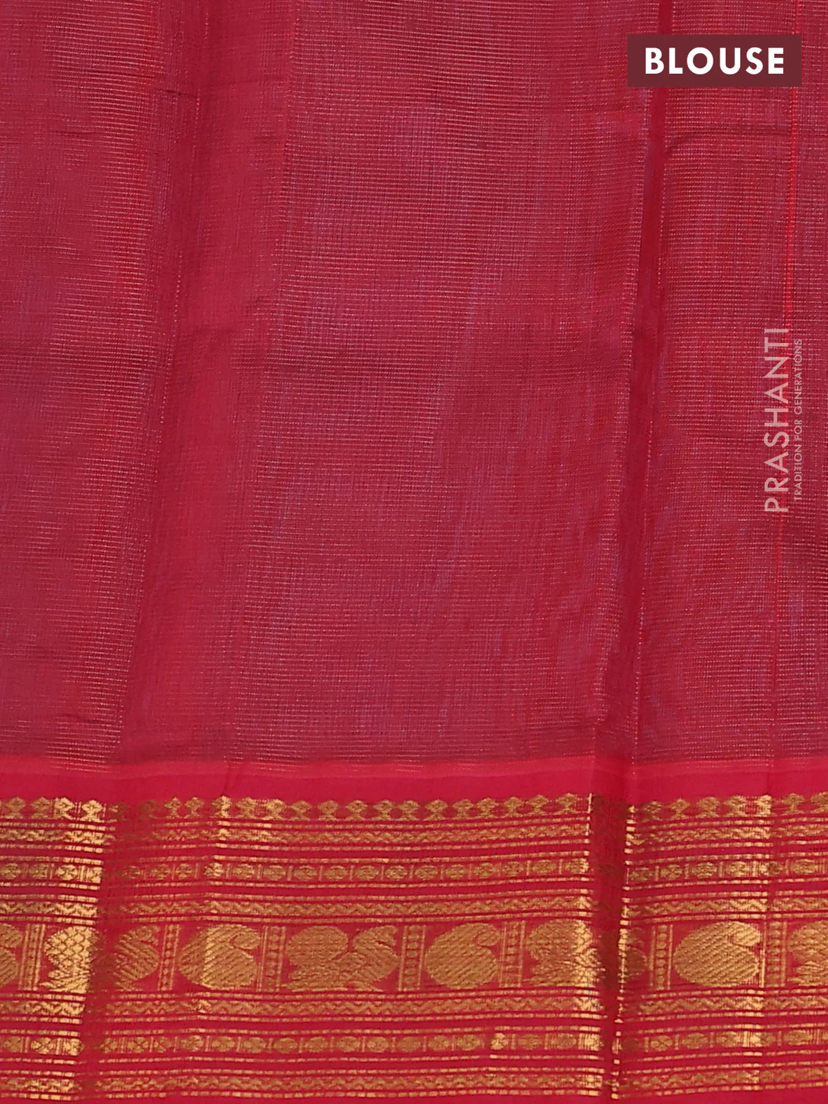Silk cotton saree cs blue and maroon with allover vairaosi pattern and zari woven korvai border - Image 3