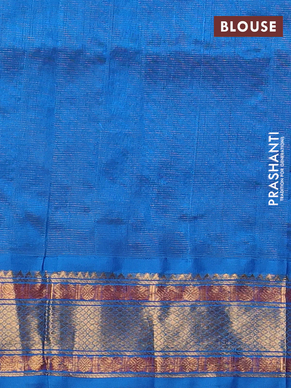 Silk cotton saree deep jamun shade and cs blue with allover vairaosi pattern and zari woven korvai border - Image 3