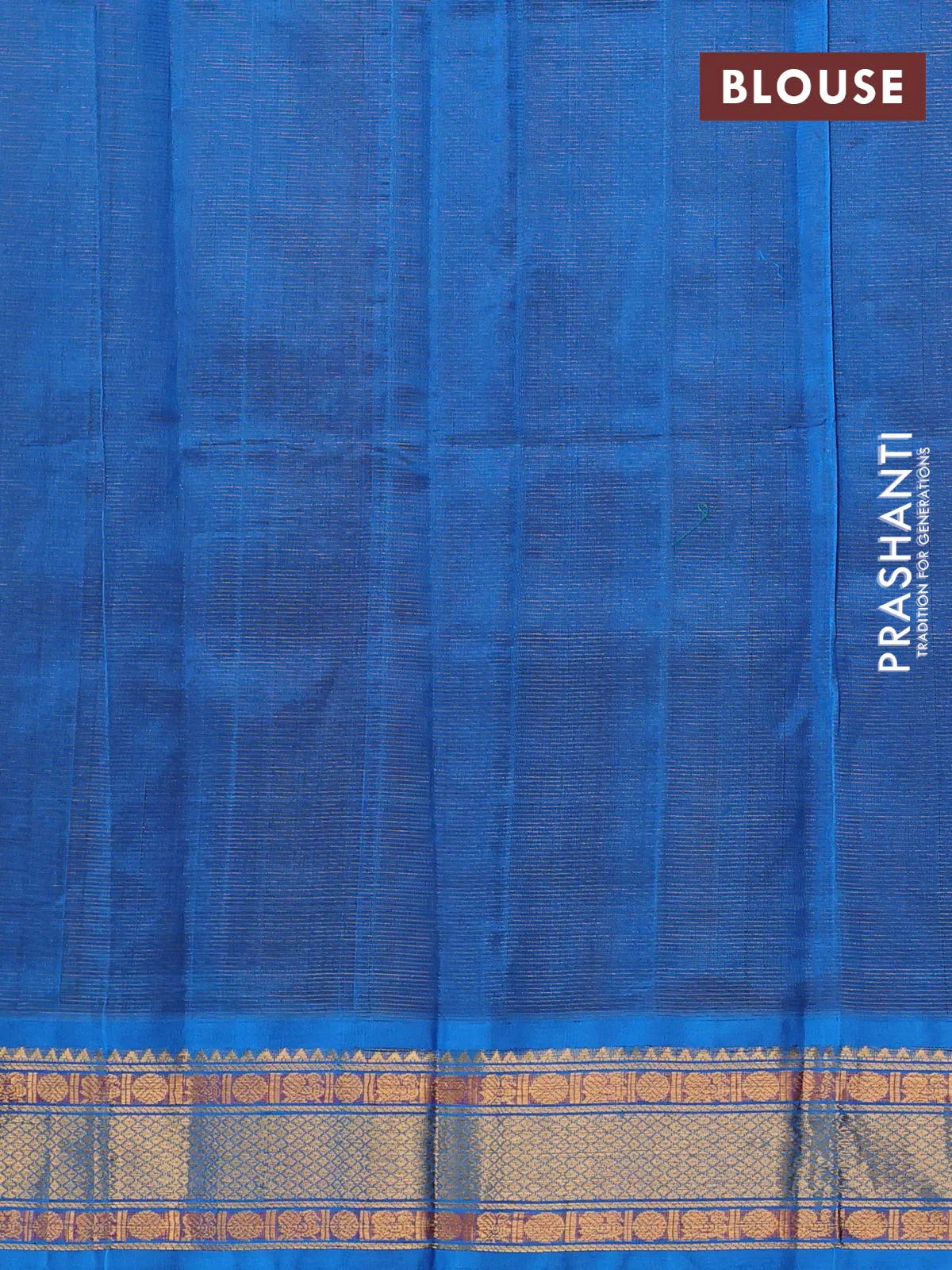 Silk cotton saree deep maroon and cs blue with allover vairaosi pattern and zari woven korvai border - Image 3