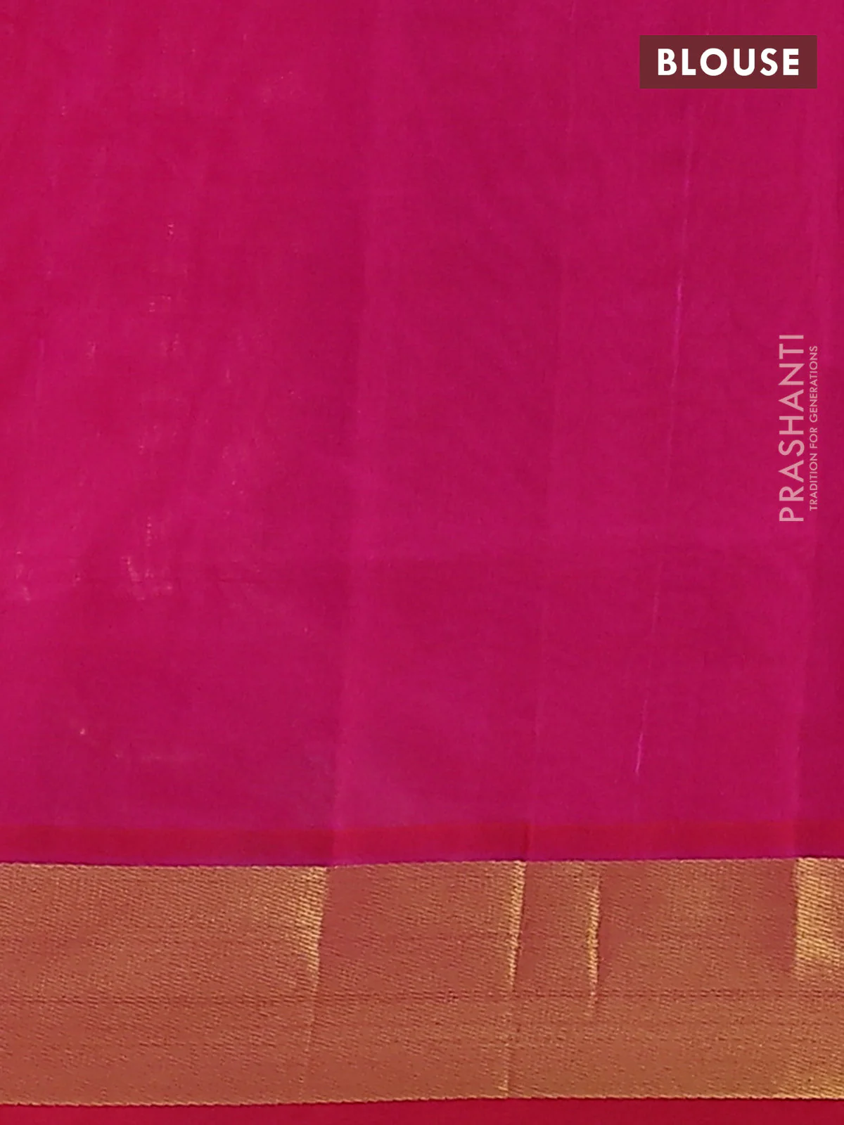 Silk Cotton saree dual shade of pinkish yellow and pink with plain body and zari woven border - Image 3