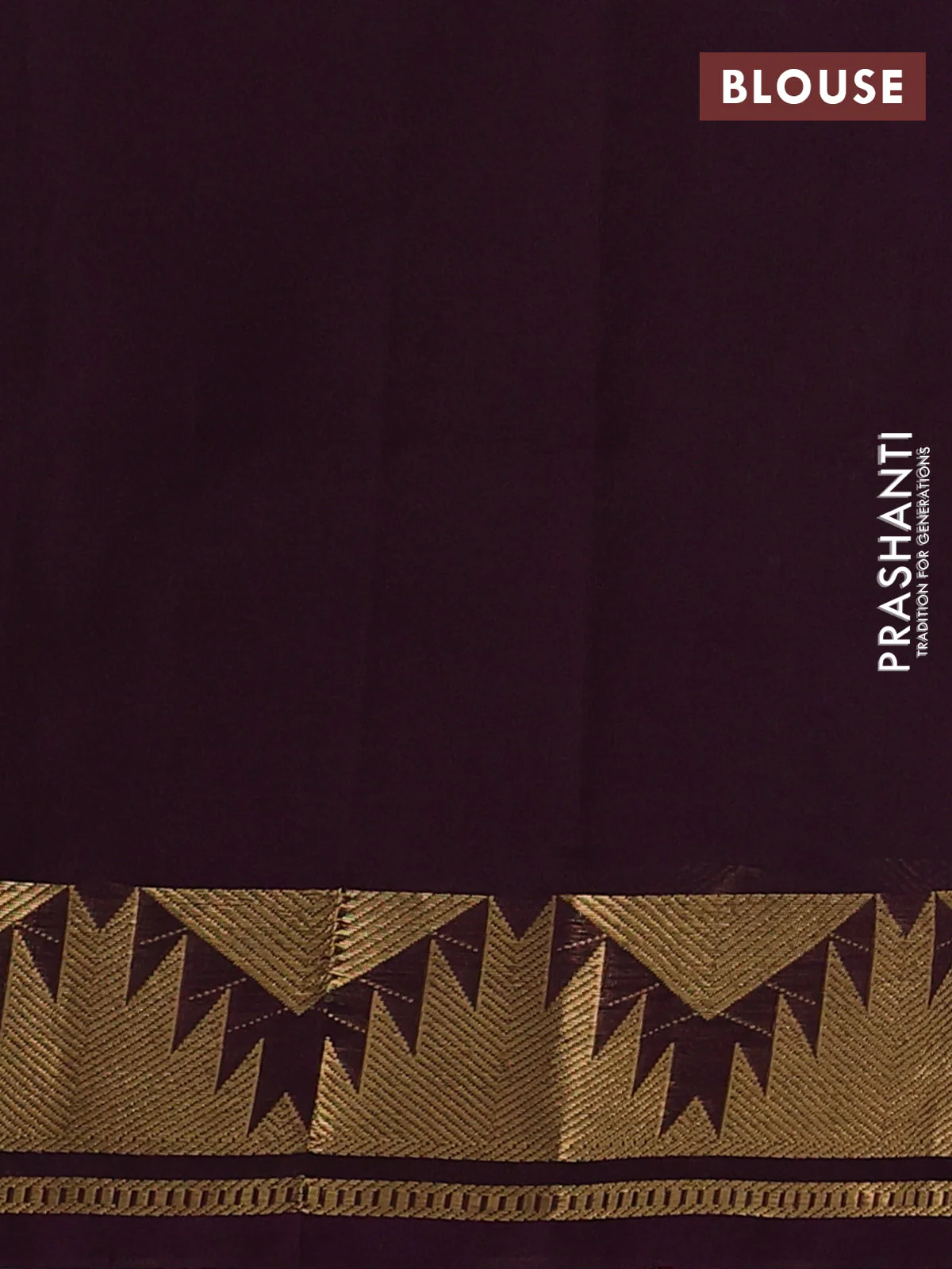 Silk cotton saree green and deep wine shade with allover zari lakshadeepam patten and rettapet zari woven border - Image 3