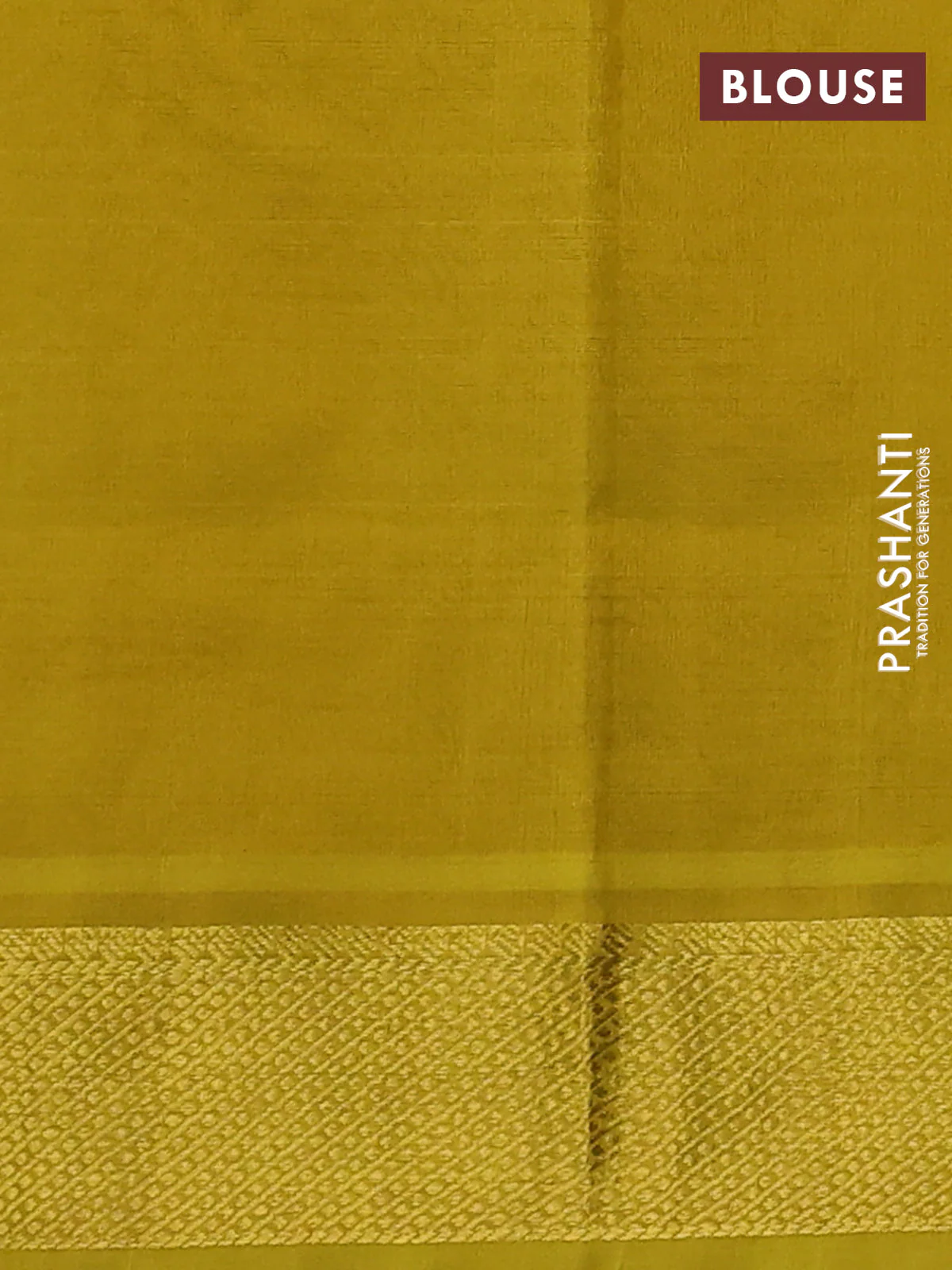 Silk cotton saree green and lime yellow with allover paalum pazhamum checks & buttas and zari woven border - Image 3