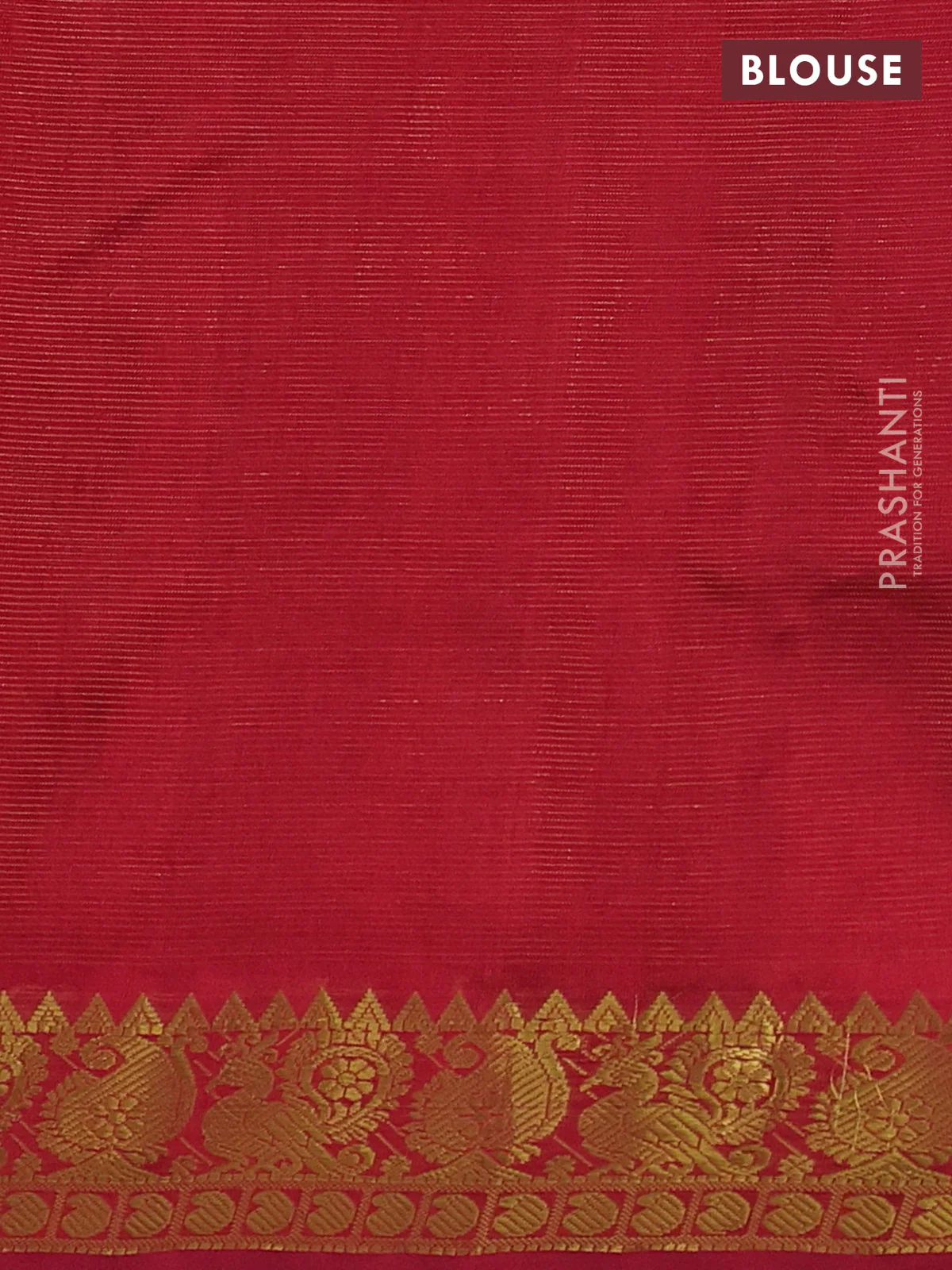 Silk cotton saree green and maroon with allover vairosi pattern and annam zari woven border - Image 3