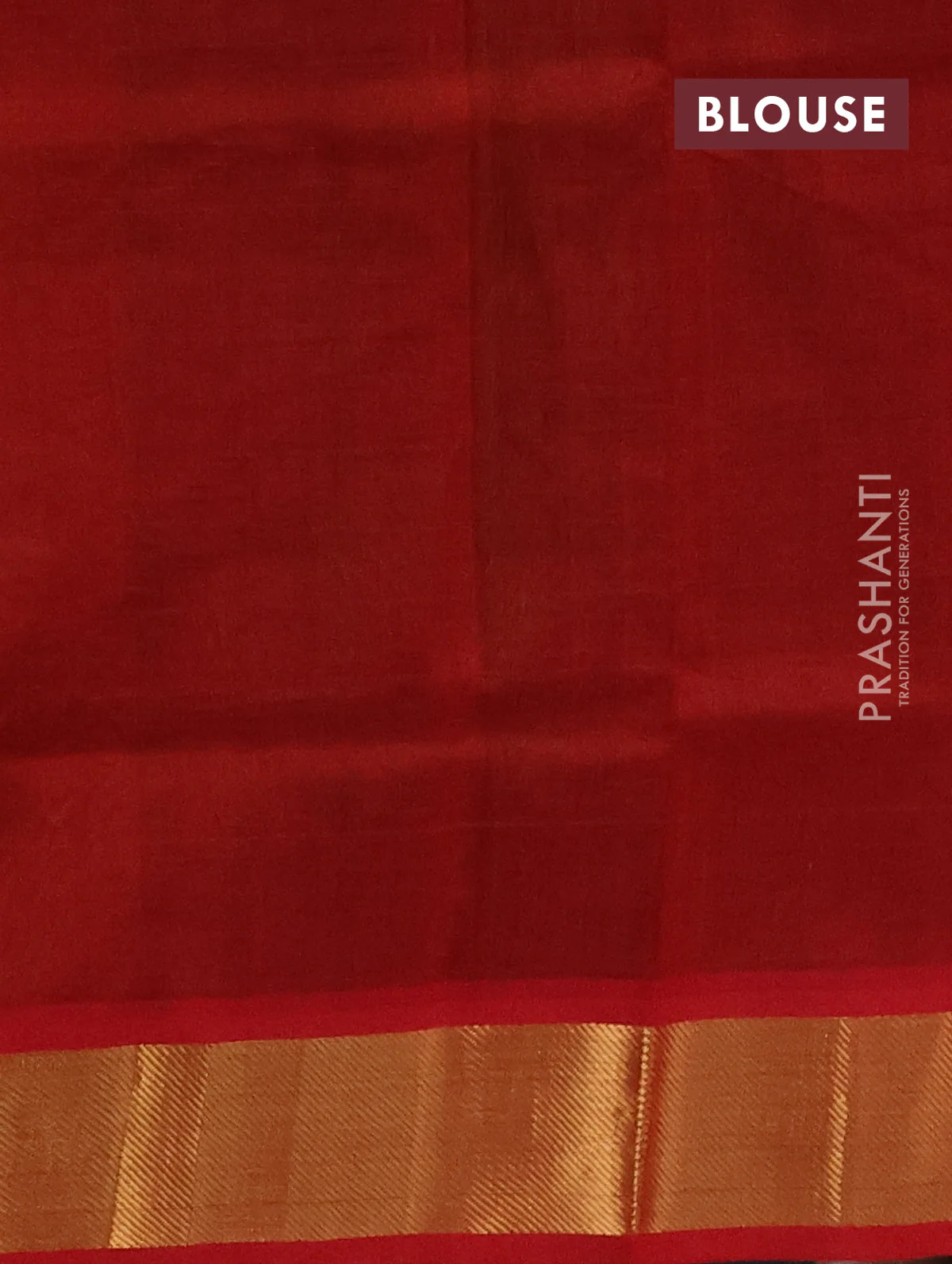 Silk cotton saree green and maroon with plain body and zari woven border - Image 3