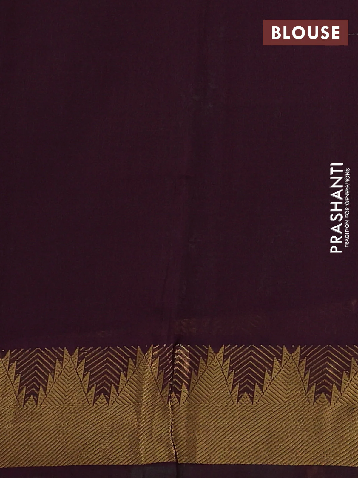 Silk cotton saree green and wine shade with allover paalum pazhamum checks & buttas and zari woven border - Image 3