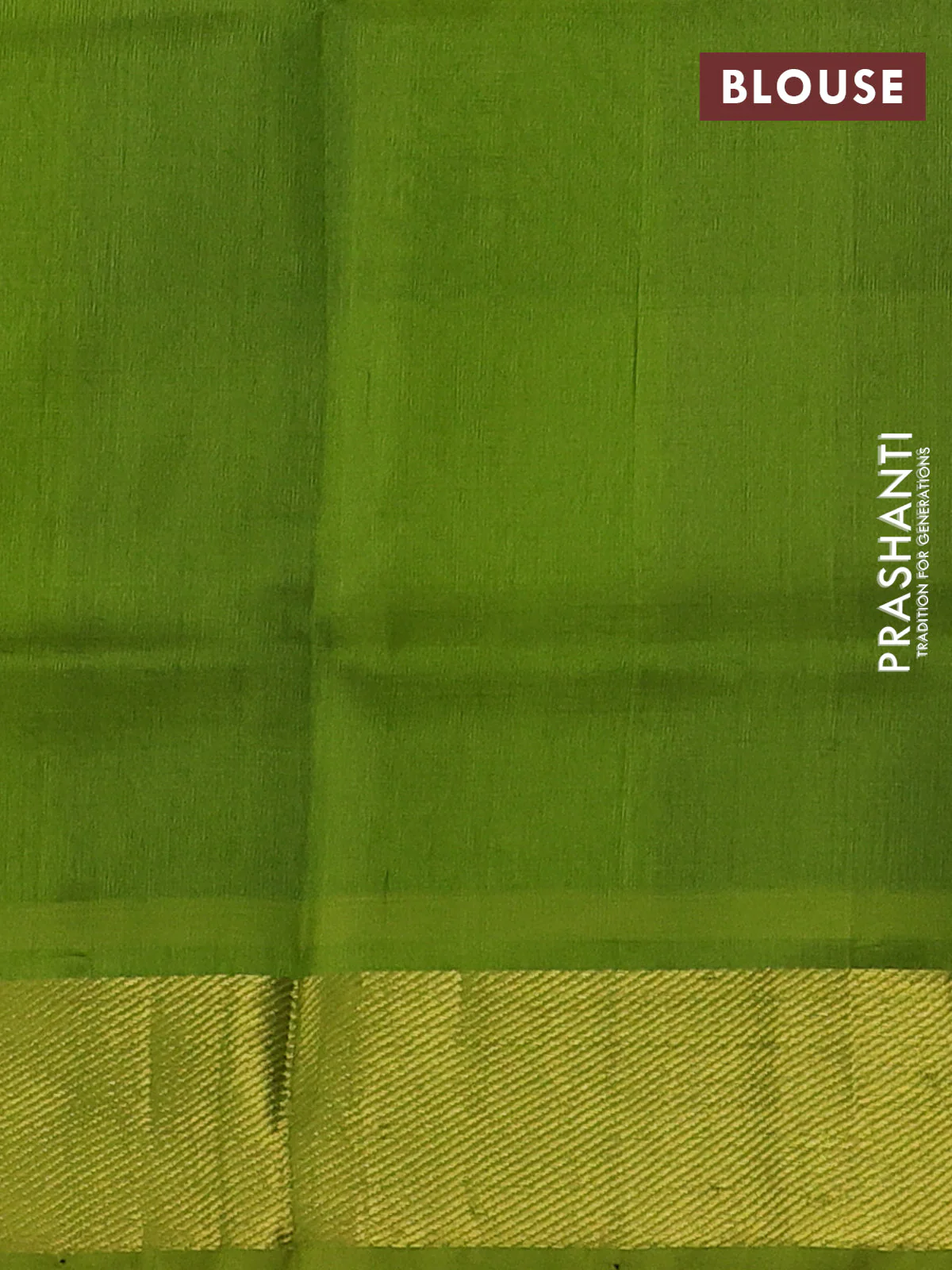 Silk cotton saree light green and violet with allover paalum pazhamum checks & buttas and zari woven border - Image 3