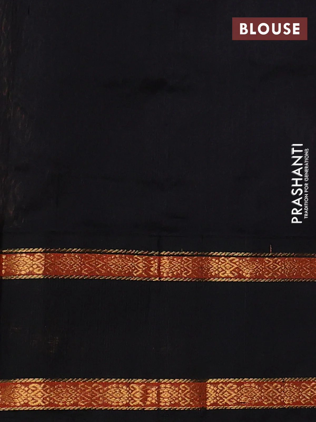 Silk cotton saree light pink and black with allover self emboss & zari buttas and rettapet zari woven korvai border - Image 3