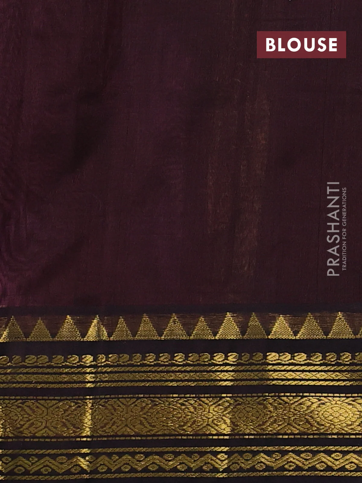 Silk cotton saree light pink and deep coffee brown with allover zari checked pattern and zari woven korvai border - Image 3