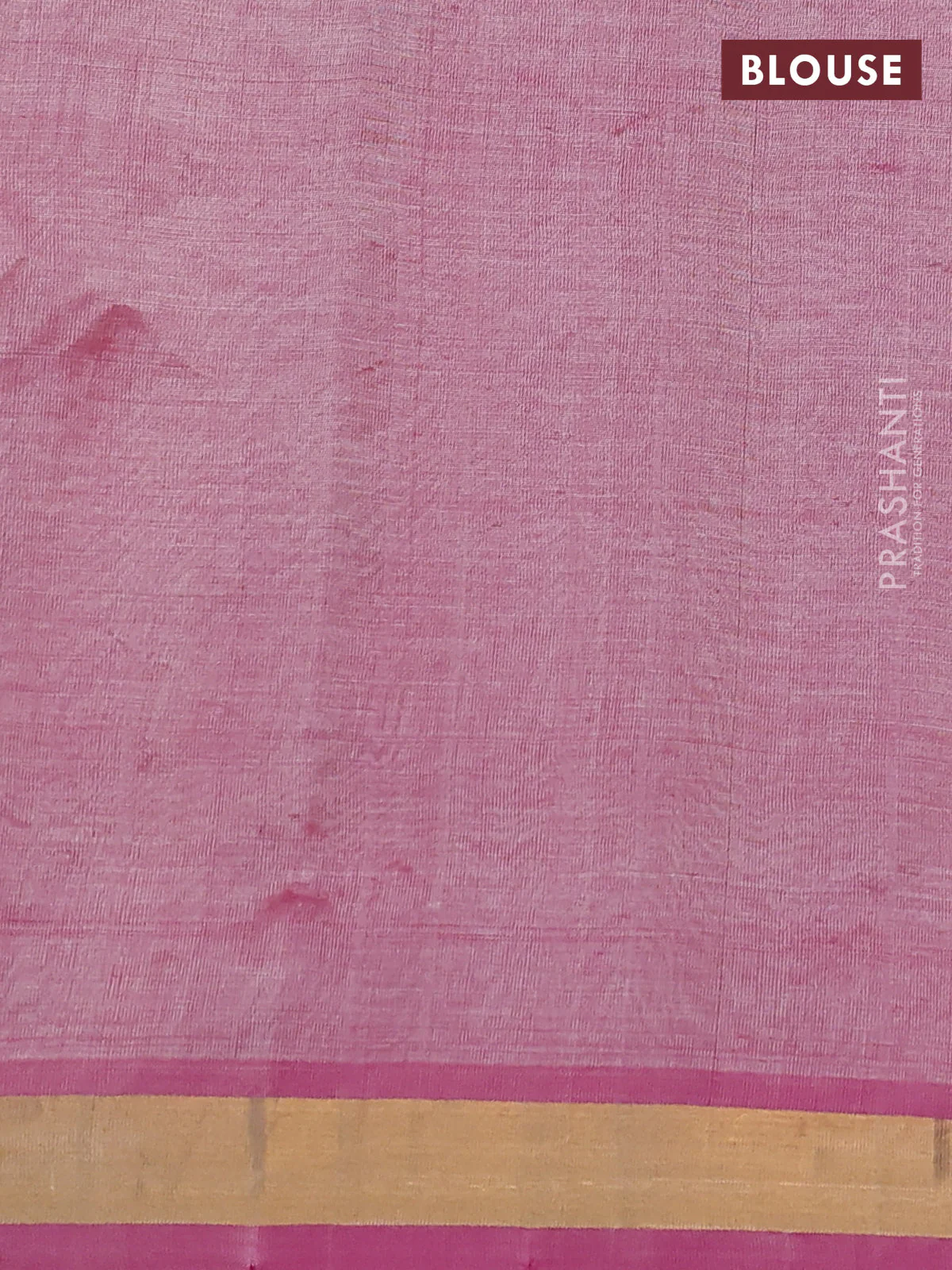 Silk cotton saree light pink with allover embroidery and zari woven border - Image 3