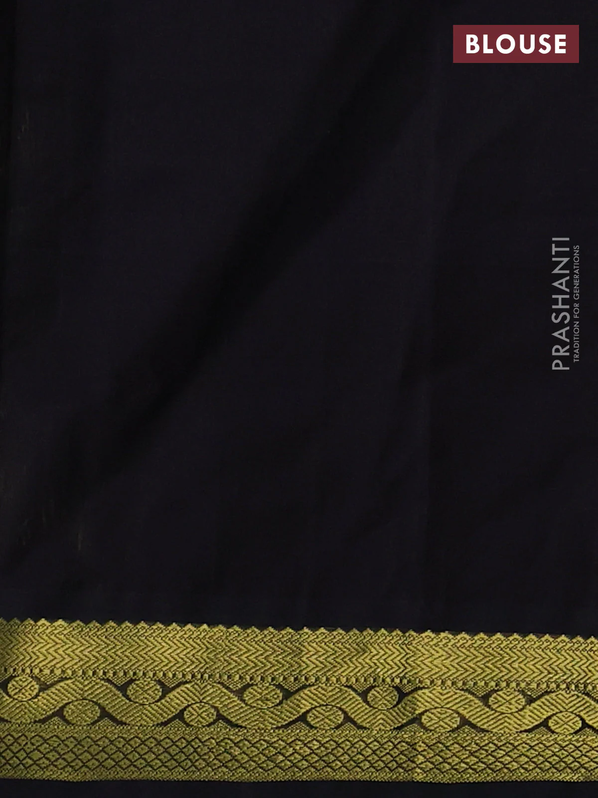 Silk cotton saree lime green and black with allover paalum pazhamum checks & buttas and zari woven border - Image 3