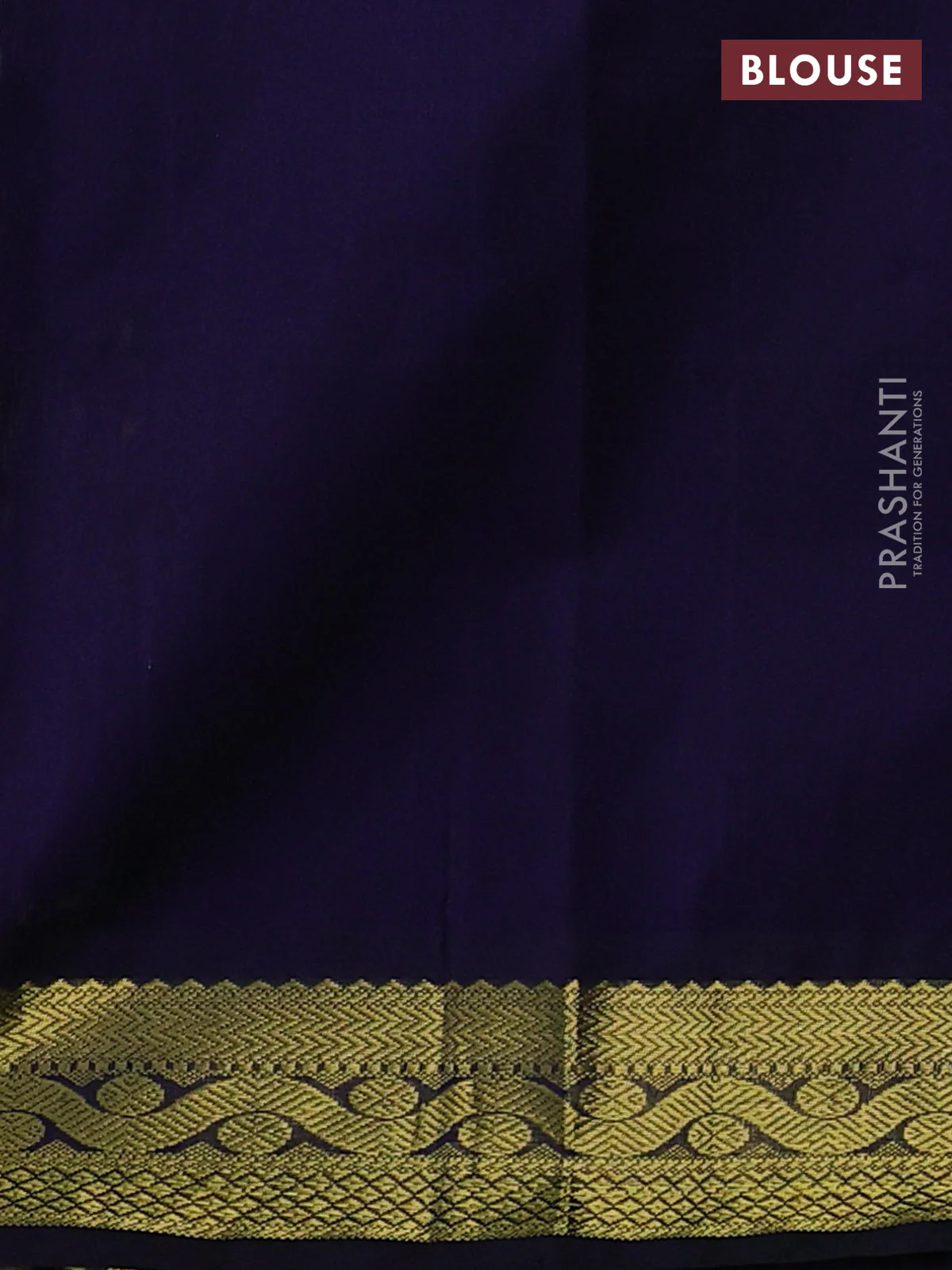 Silk cotton saree lime green and navy blue with allover paalum pazhamum checks & buttas and zari woven border - Image 3