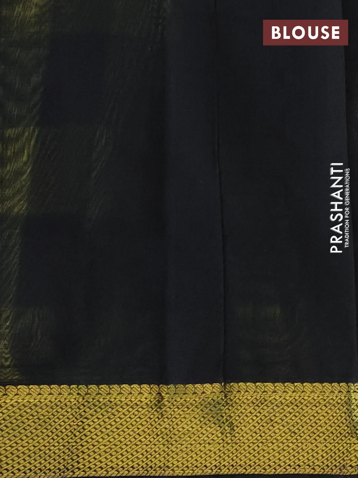 Silk cotton saree lime yellow and black with allover paalum pazhamum checks & buttas and zari woven border - Image 3