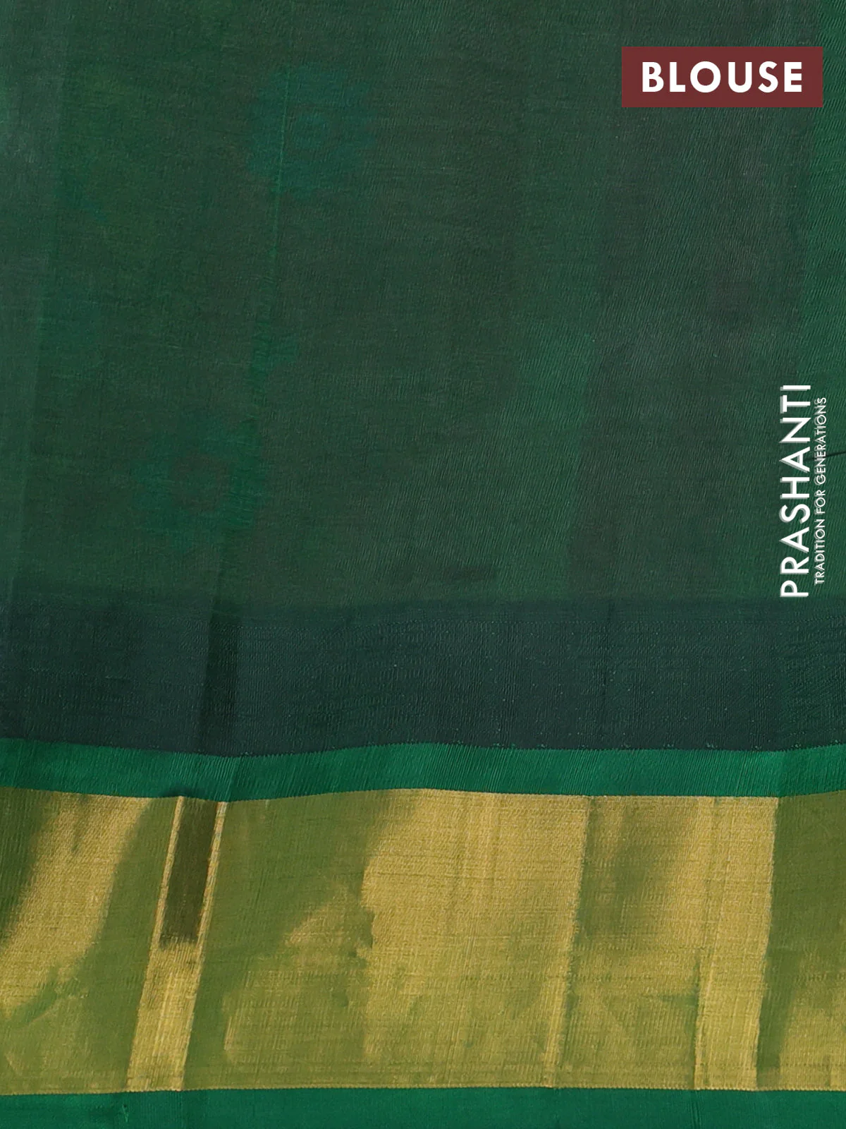 Silk cotton saree magenta pink and green with allover kalamkari prints and temple design zari woven simple border - Image 3