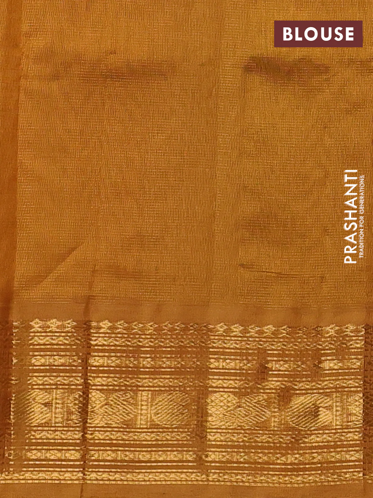 Silk cotton saree maroon and mustard yellow with allover vairaosi pattern and zari woven korvai border - Image 3