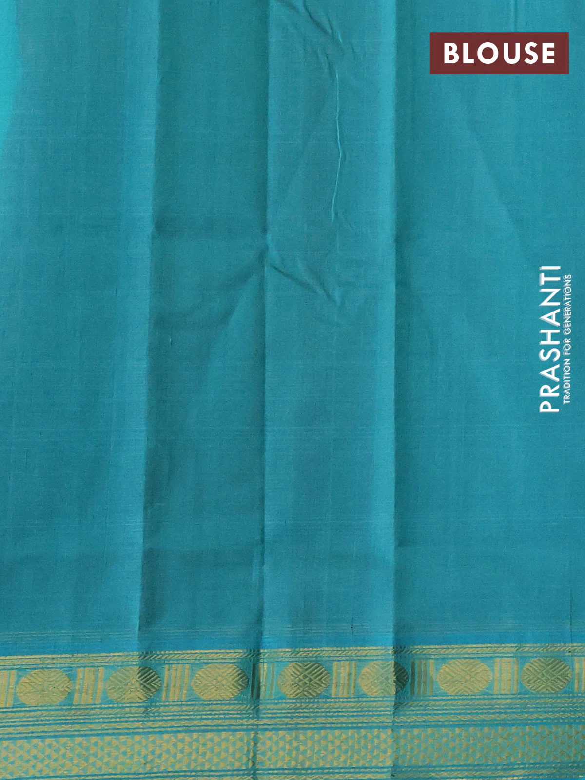 Silk cotton saree maroon and teal blue with allover vairaosi pattern and zari woven border - Image 3